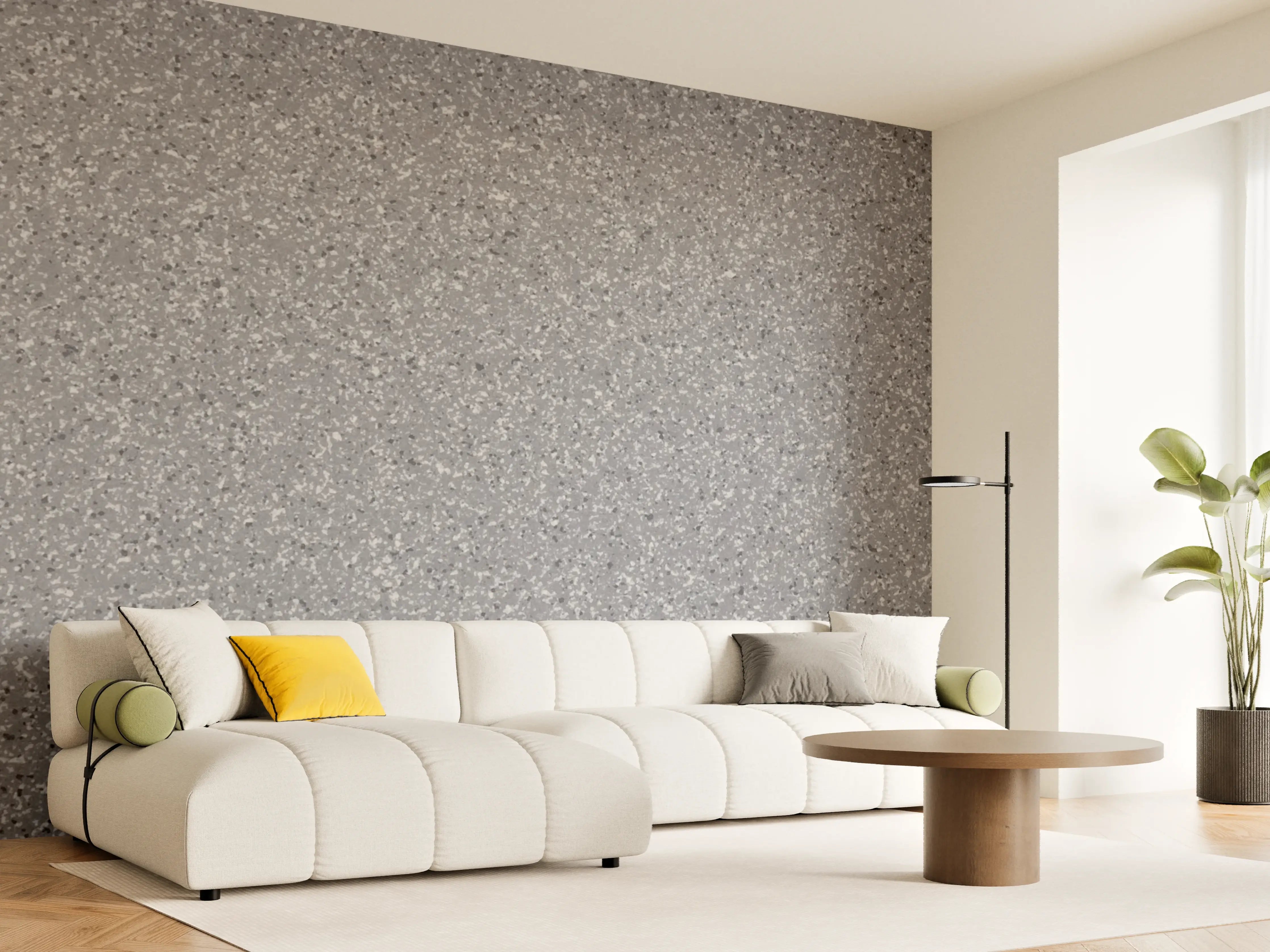 Wandverkleidung Wohnzimmer - Moderne TÜRKIS-Grau Fliese