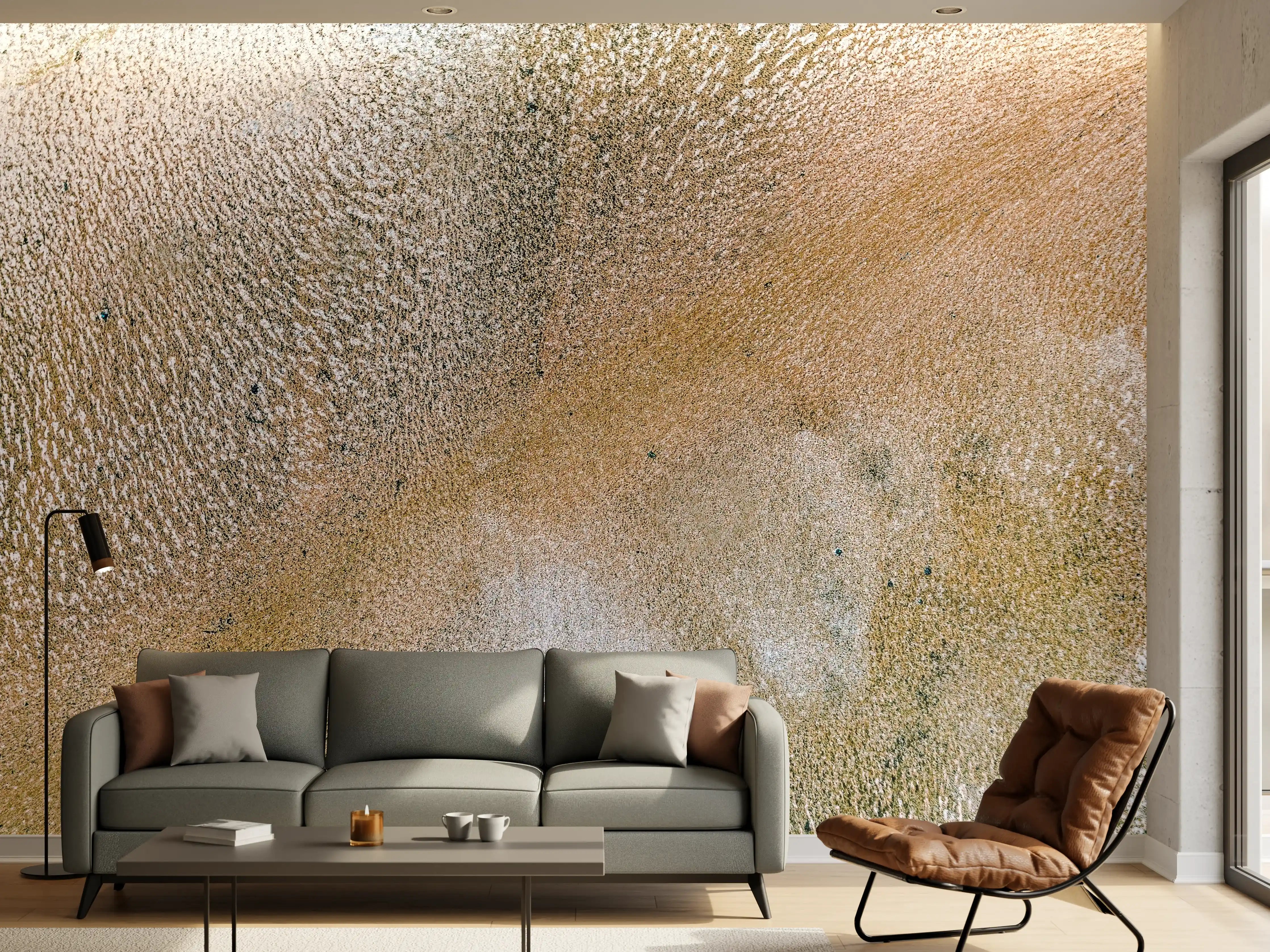 Wandverkleidung Wohnzimmer - Moderne Wasserfarben-Ästhetik