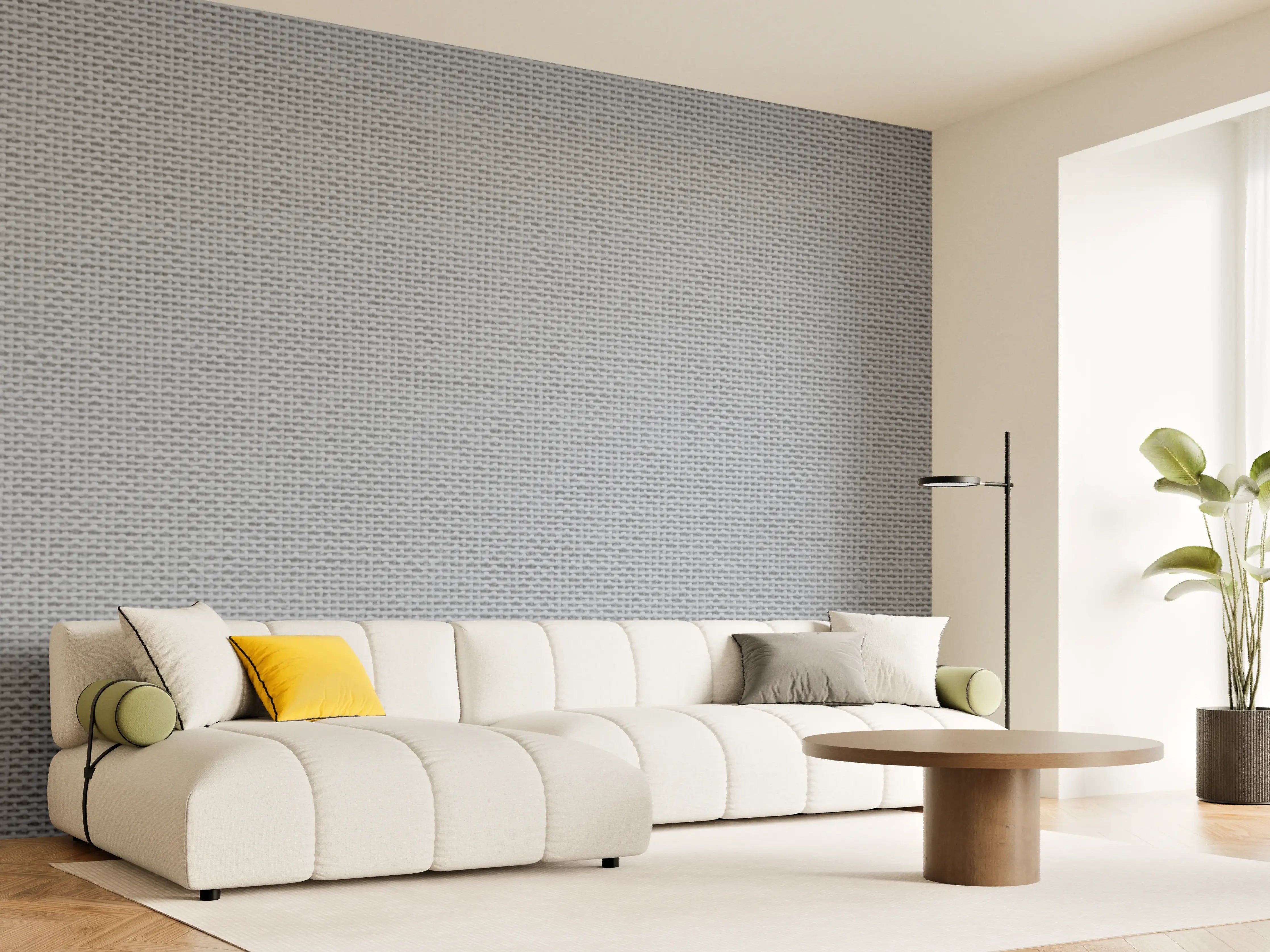 Wandverkleidung Wohnzimmer - Moderne graue Struktur