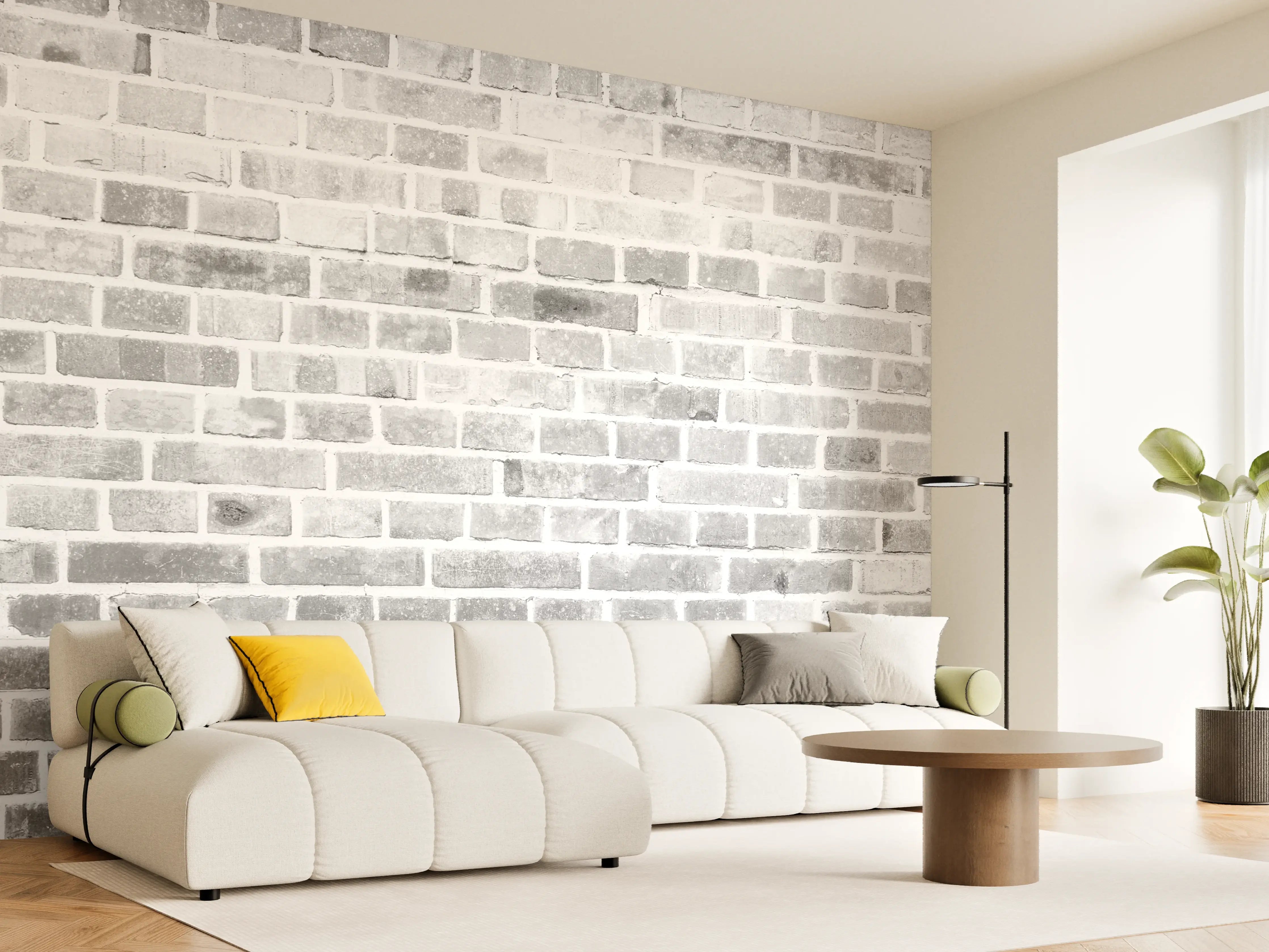 Wandverkleidung Wohnzimmer - Moderner Ziegelsteinwand-Hintergrund