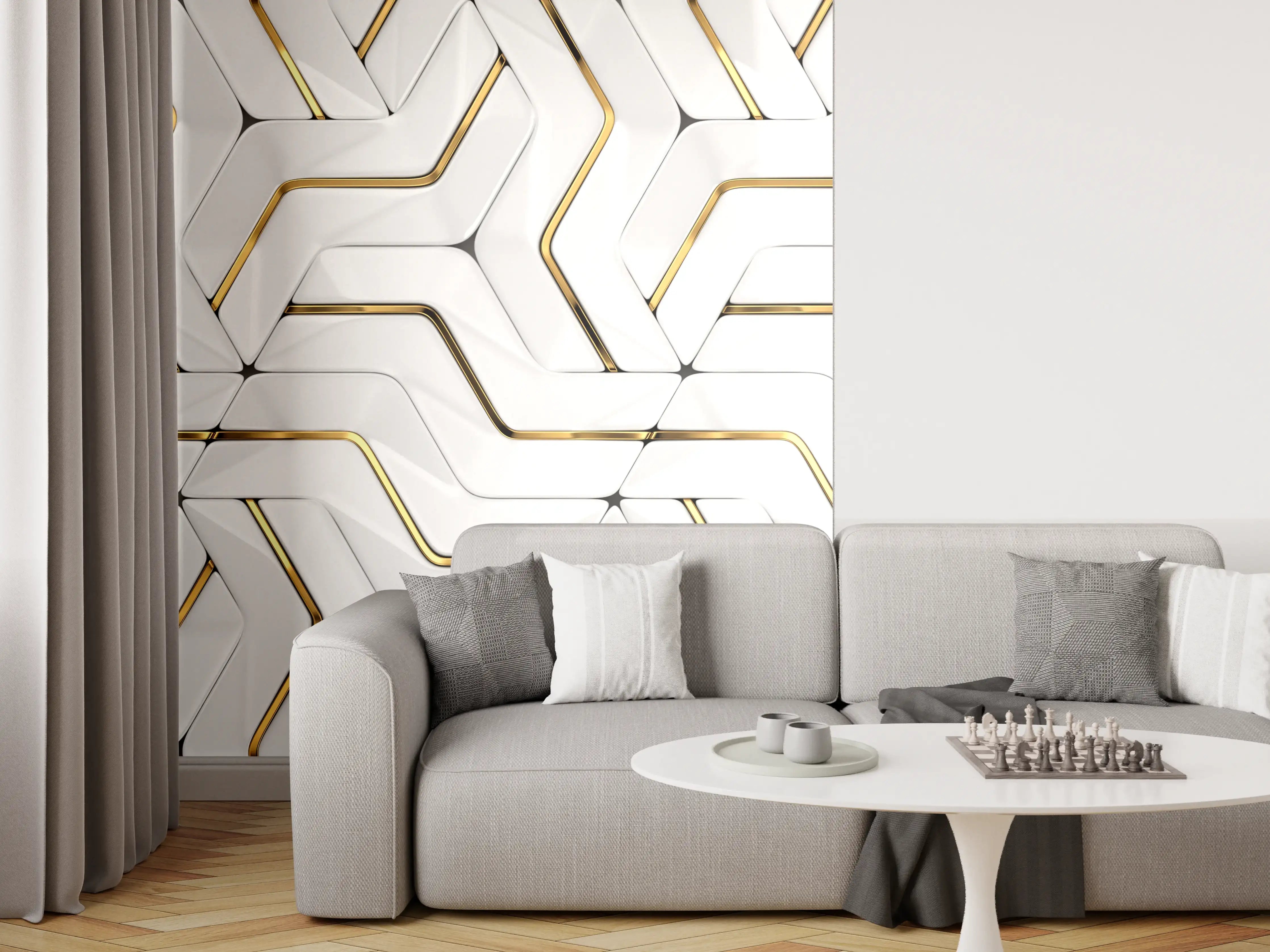 Wandverkleidung Wohnzimmer - Modernes Hintergrund Muster