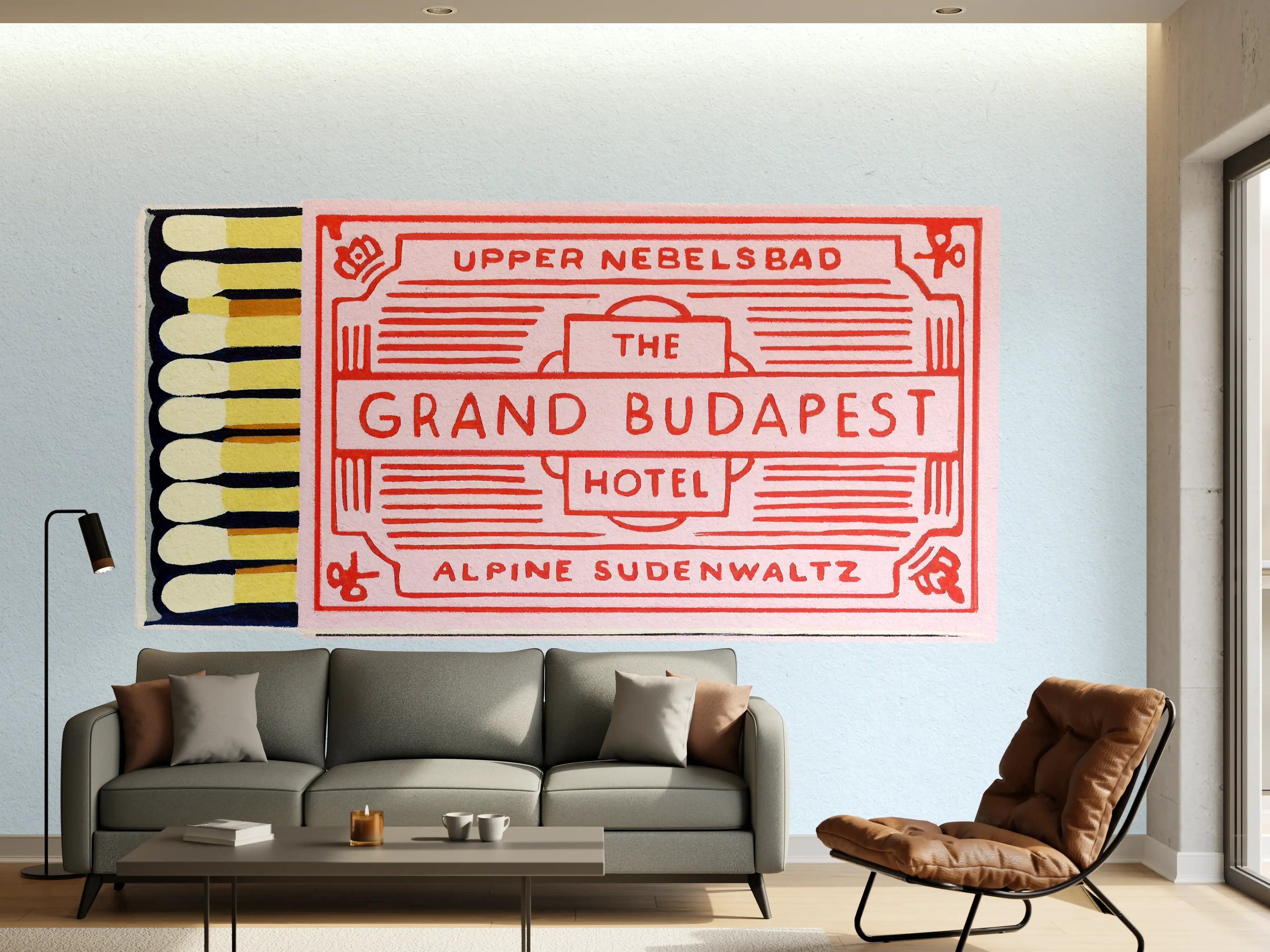 Wandverkleidung Wohnzimmer - Modernes Streichholz Poster