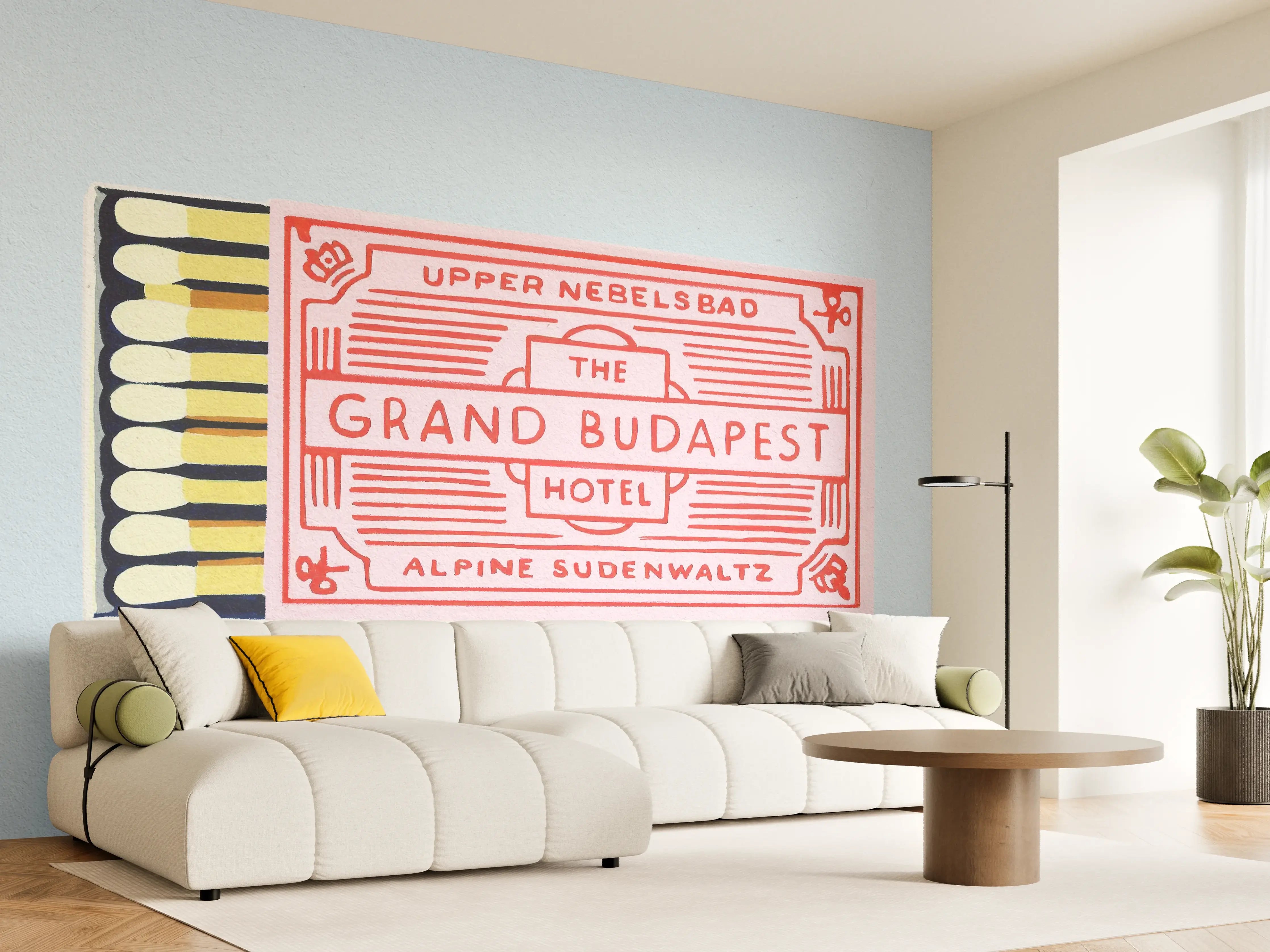 Wandverkleidung Wohnzimmer - Modernes Streichholz Poster