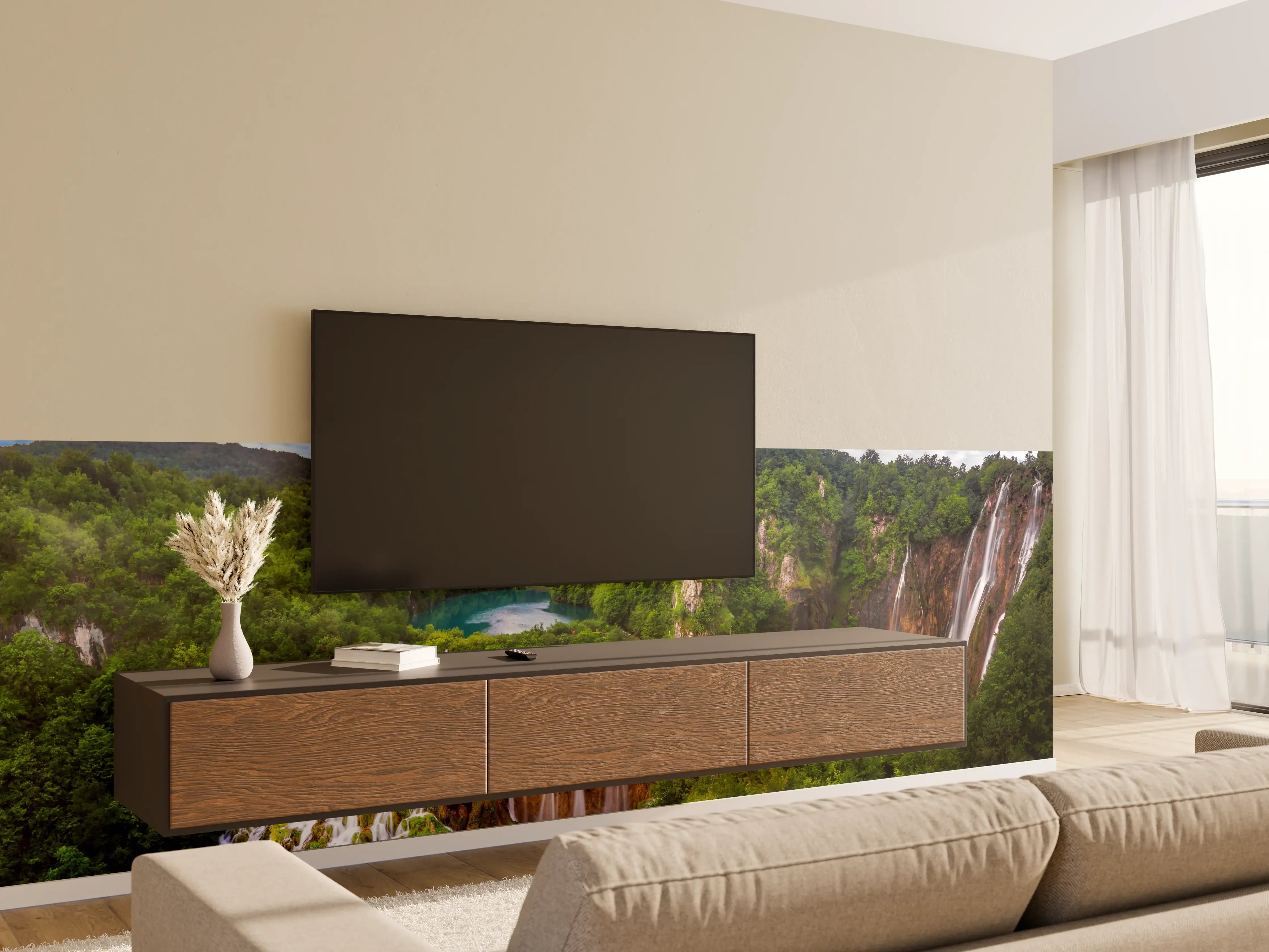 Wandverkleidung Wohnzimmer - Multi-Wasserfall - Landschaft