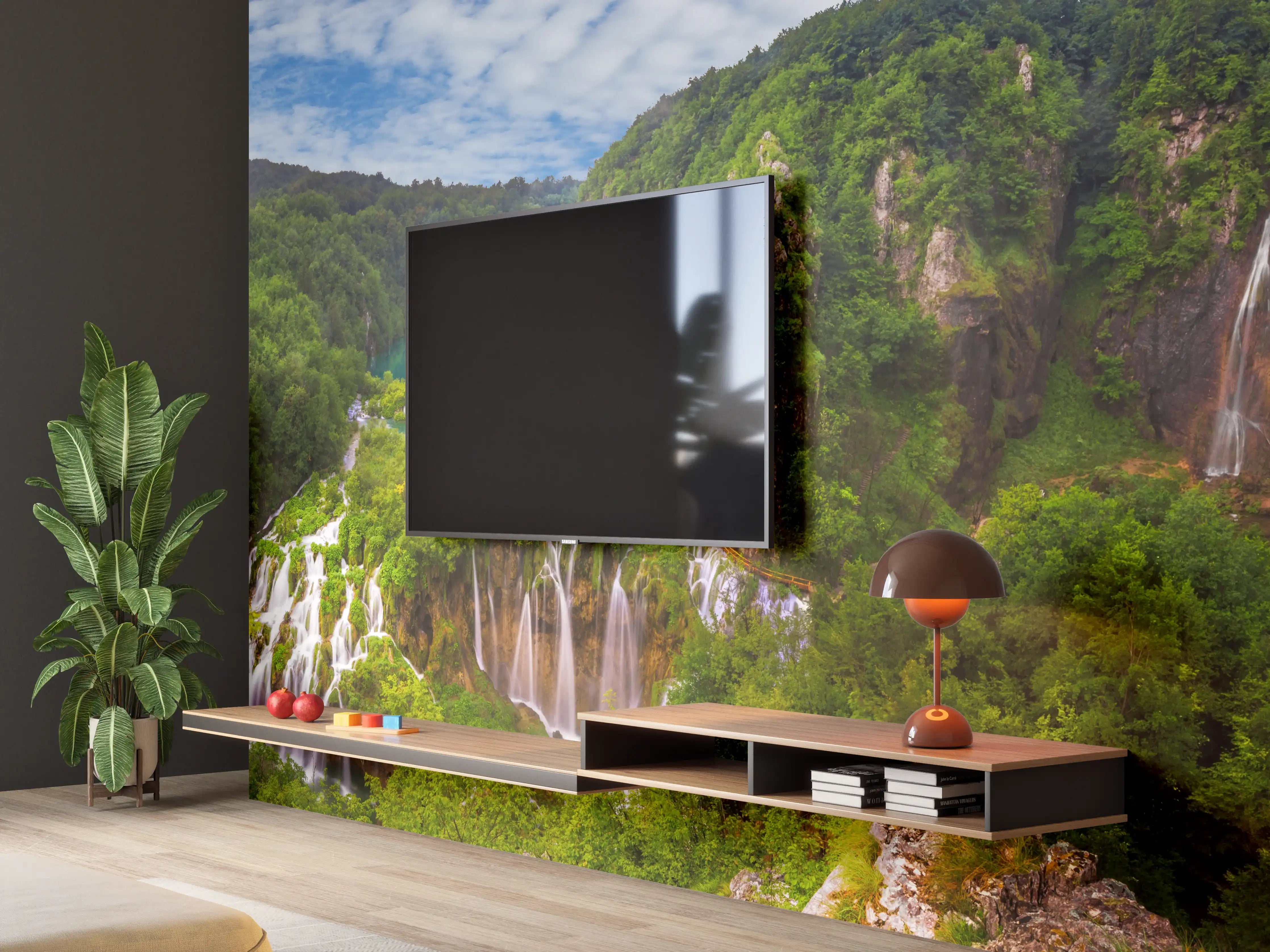 Wandverkleidung Wohnzimmer - Multi-Wasserfall - Landschaft