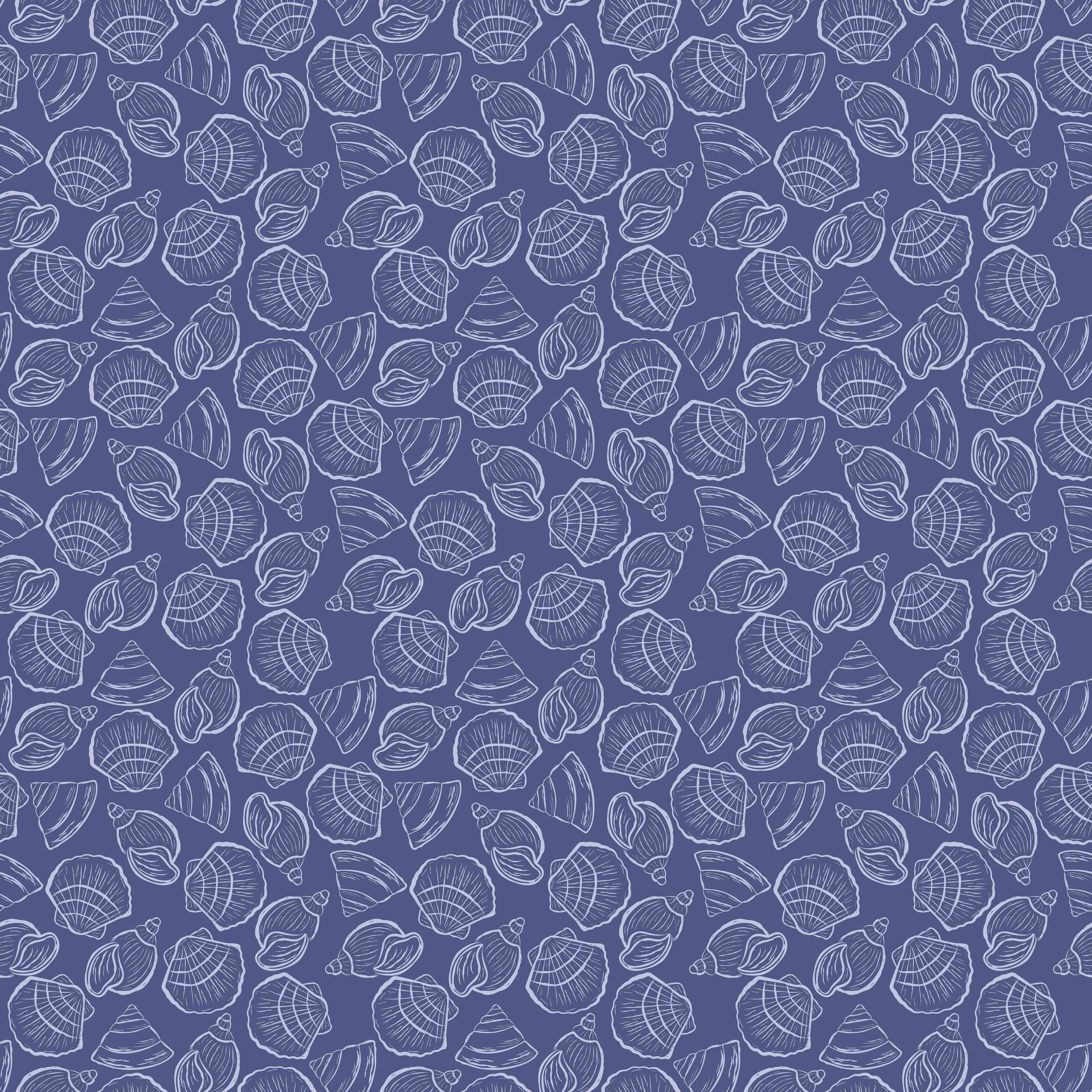 Wandverkleidung Wohnzimmer-Muschelmuster Mitternachtsblau