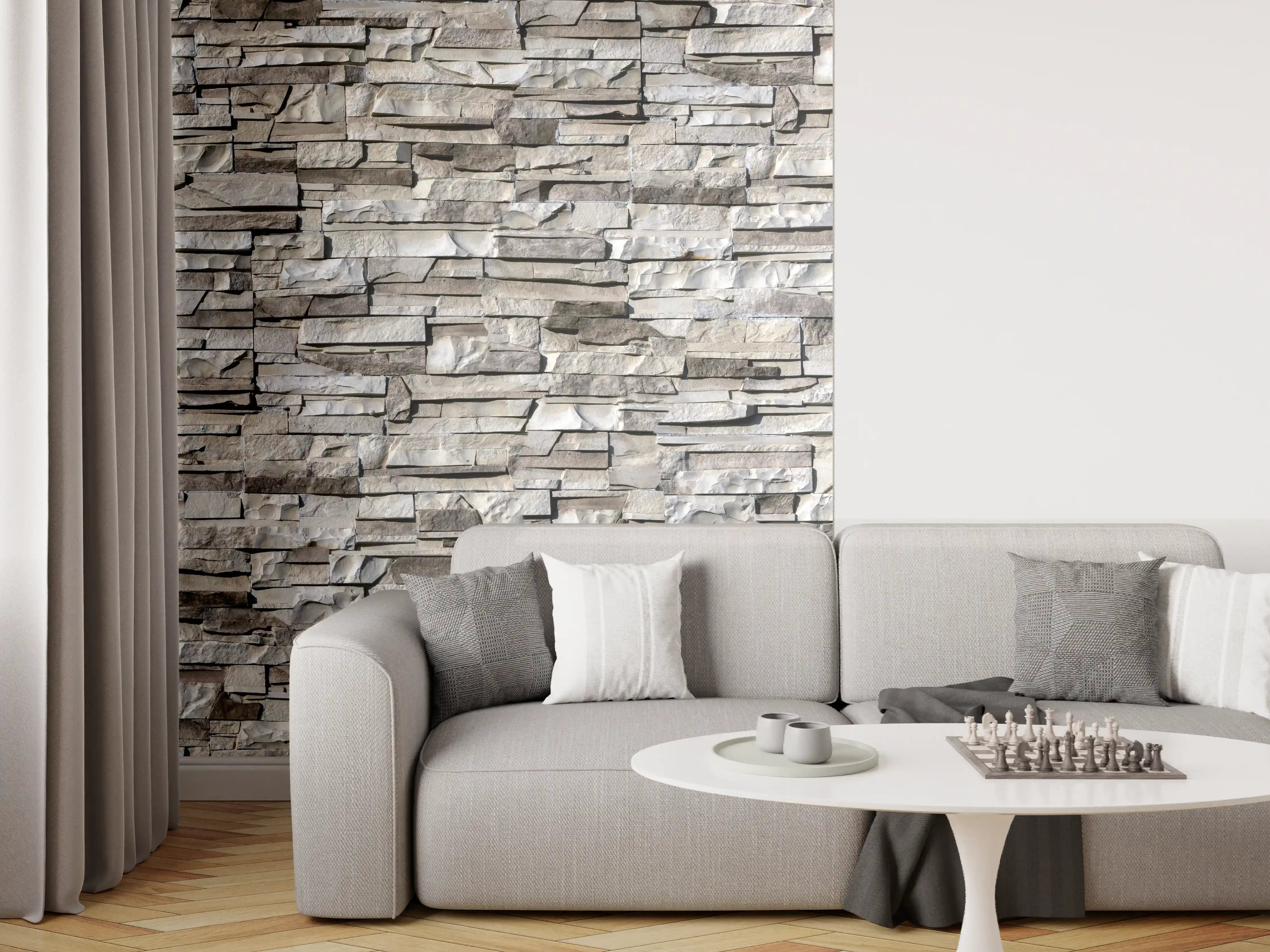 Wandverkleidung Wohnzimmer - Nahtlose Textur von Klinkerfliesen