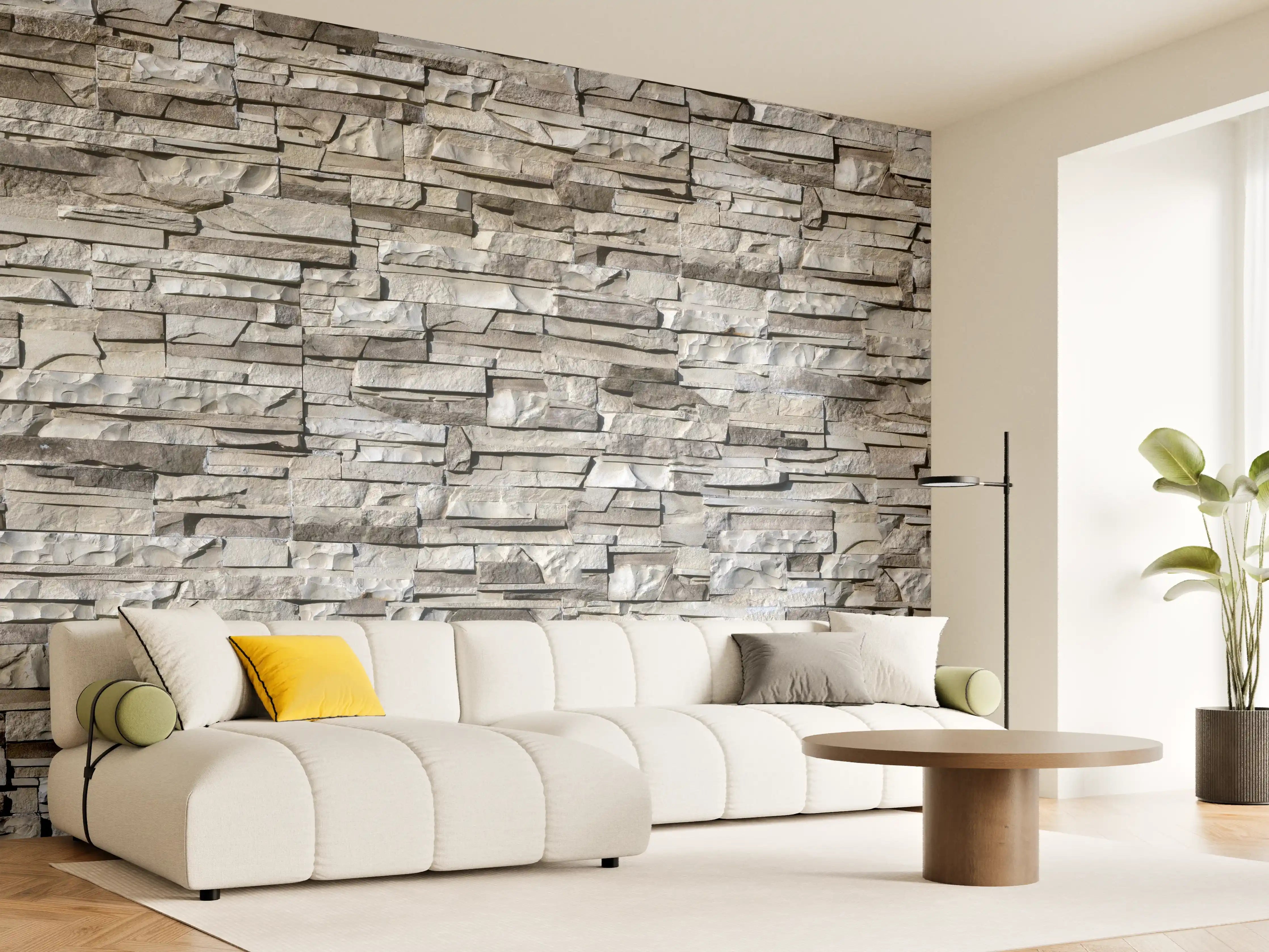 Wandverkleidung Wohnzimmer - Nahtlose Textur von Klinkerfliesen