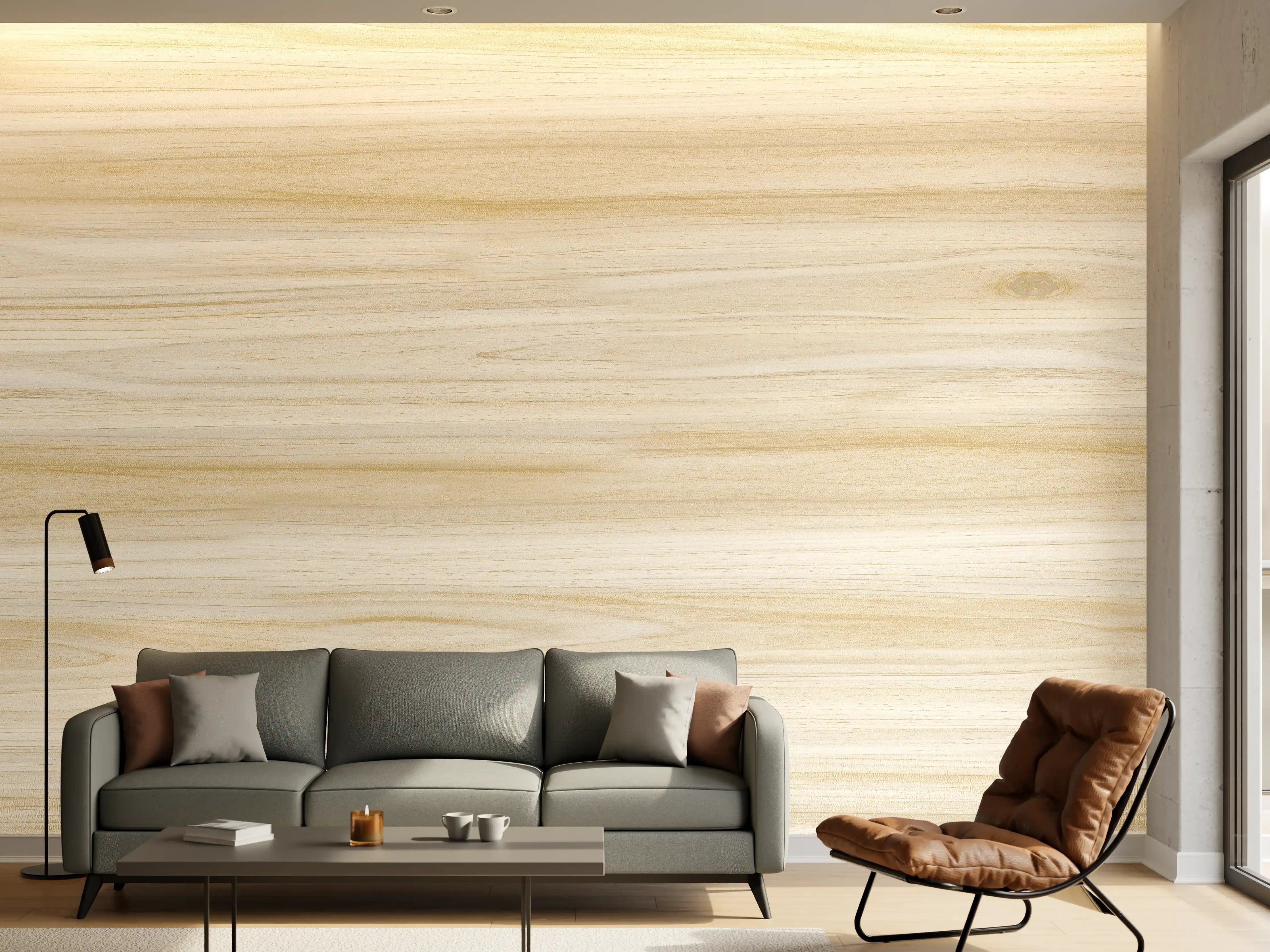 Wandverkleidung Wohnzimmer - Natürliche Holztextur