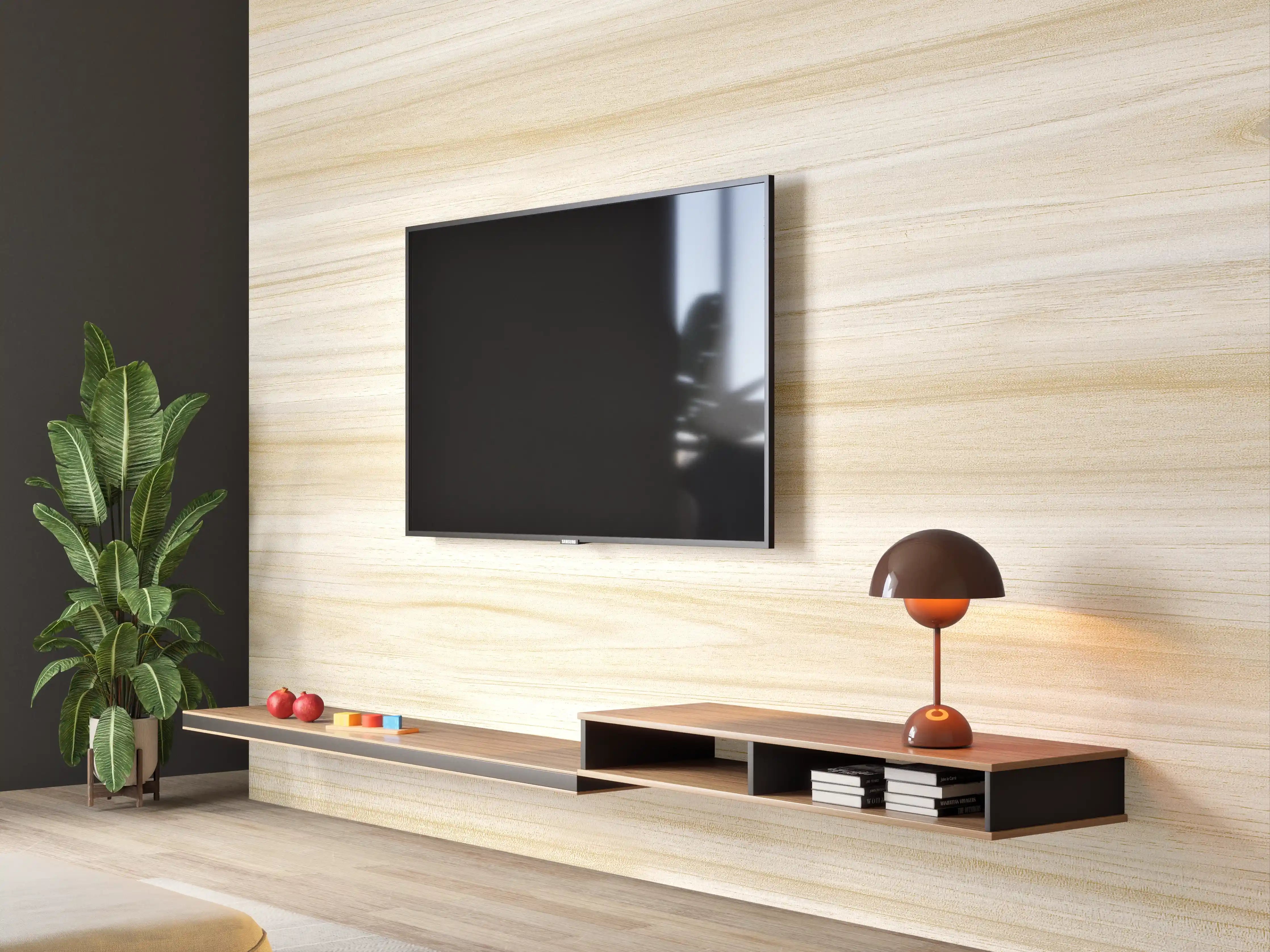 Wandverkleidung Wohnzimmer - Natürliche Holztextur