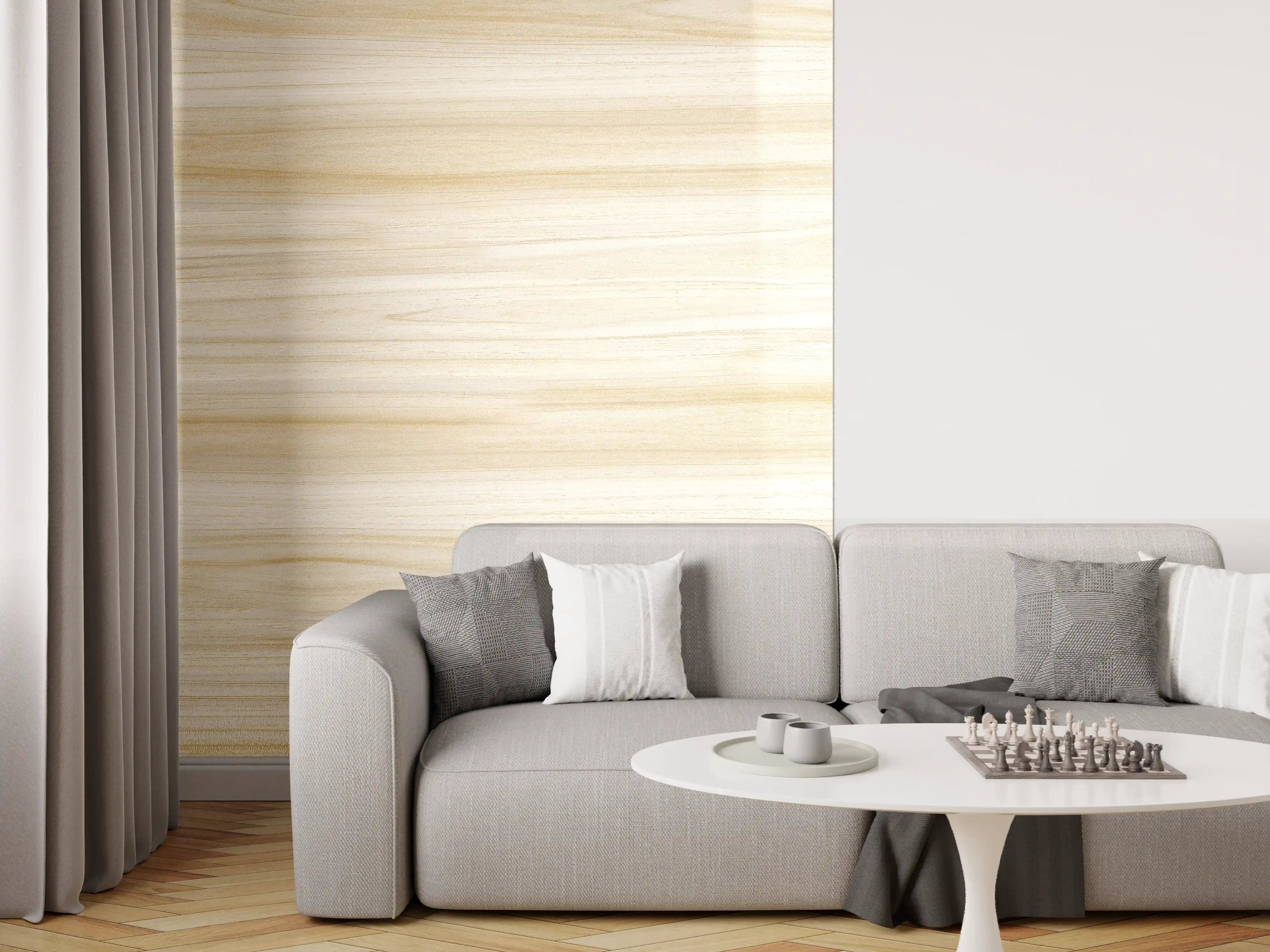Wandverkleidung Wohnzimmer - Natürliche Holztextur