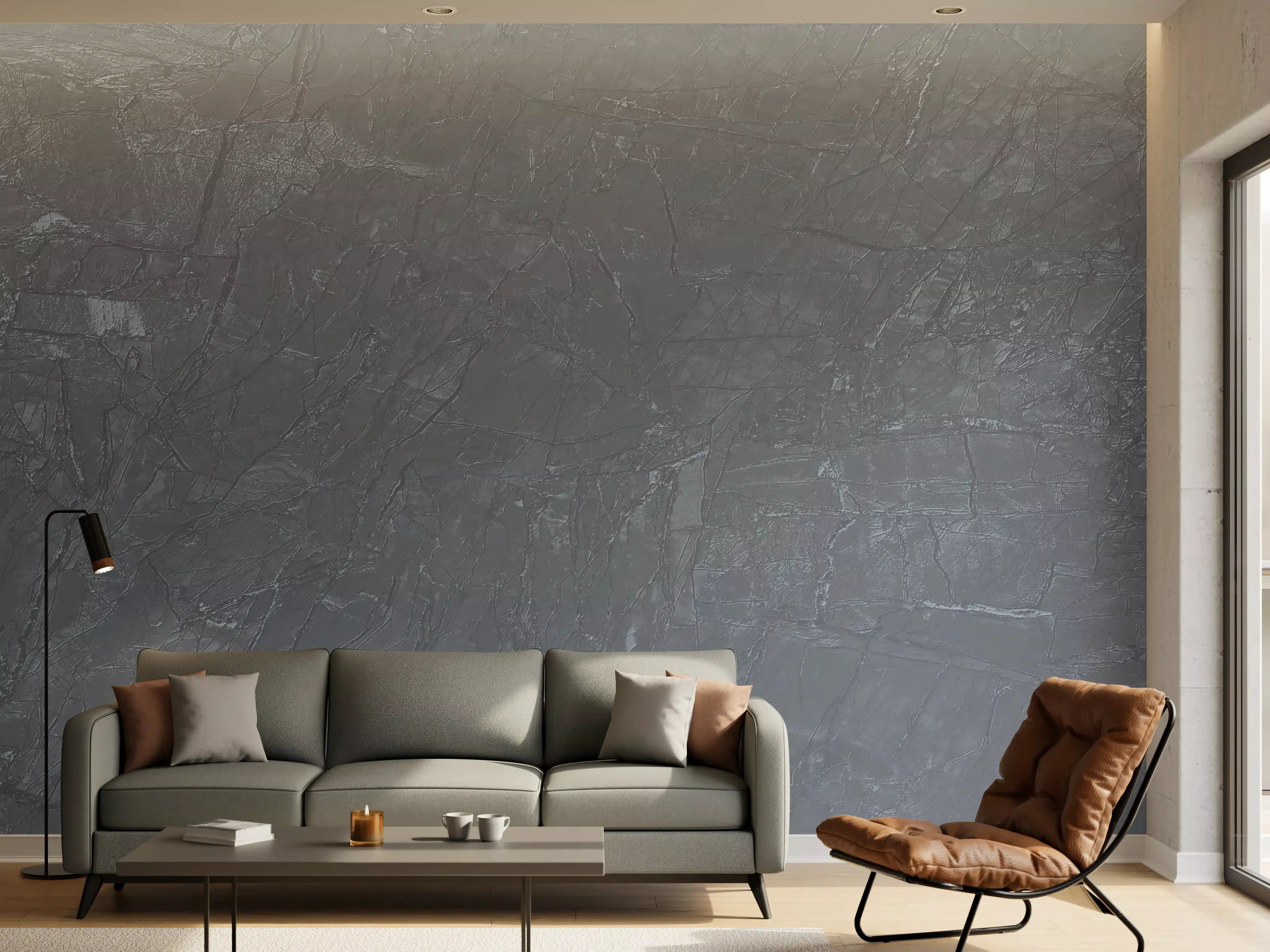 Wandverkleidung Wohnzimmer - Natürliche Mamortextur