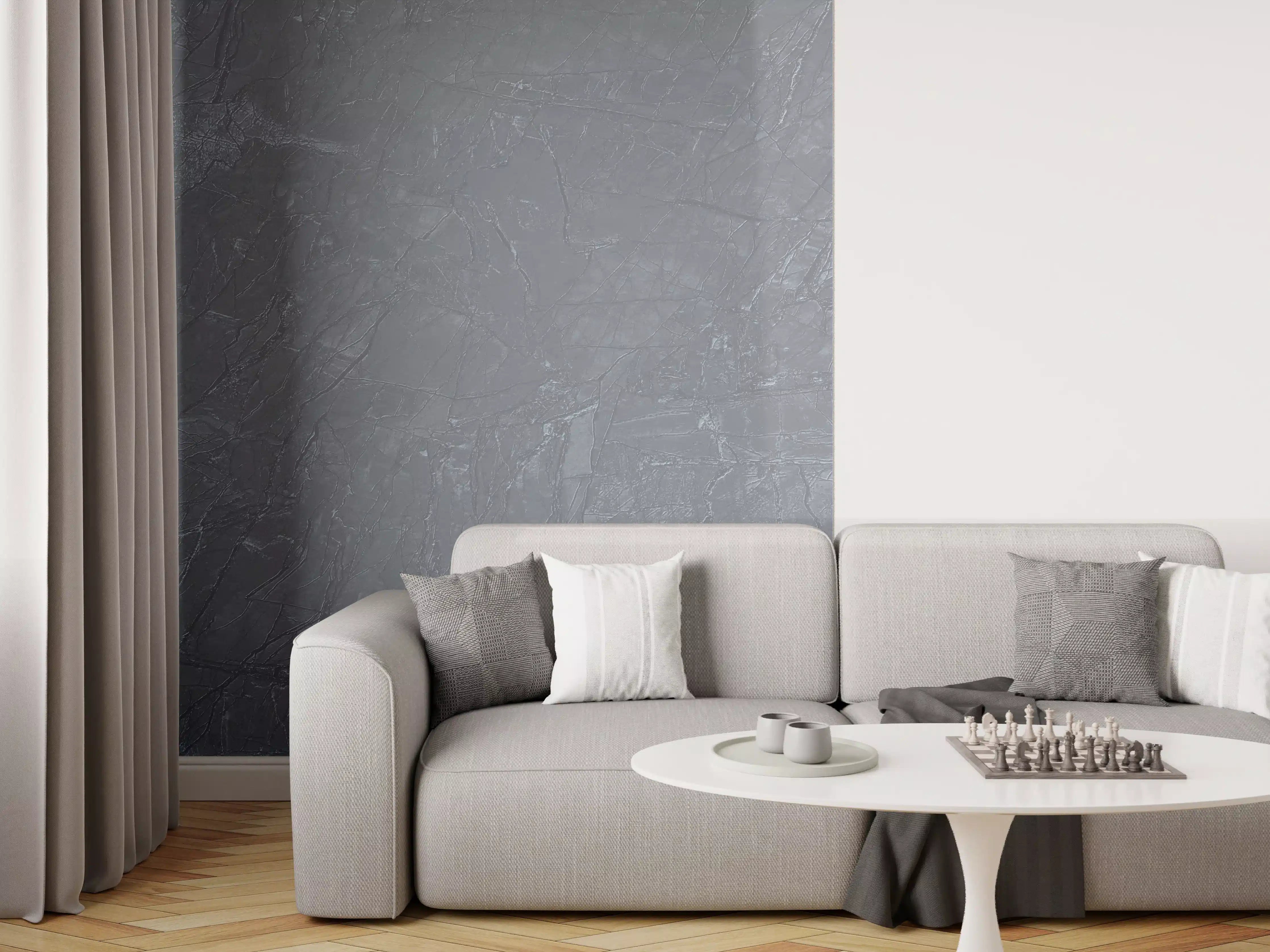 Wandverkleidung Wohnzimmer - Natürliche Mamortextur