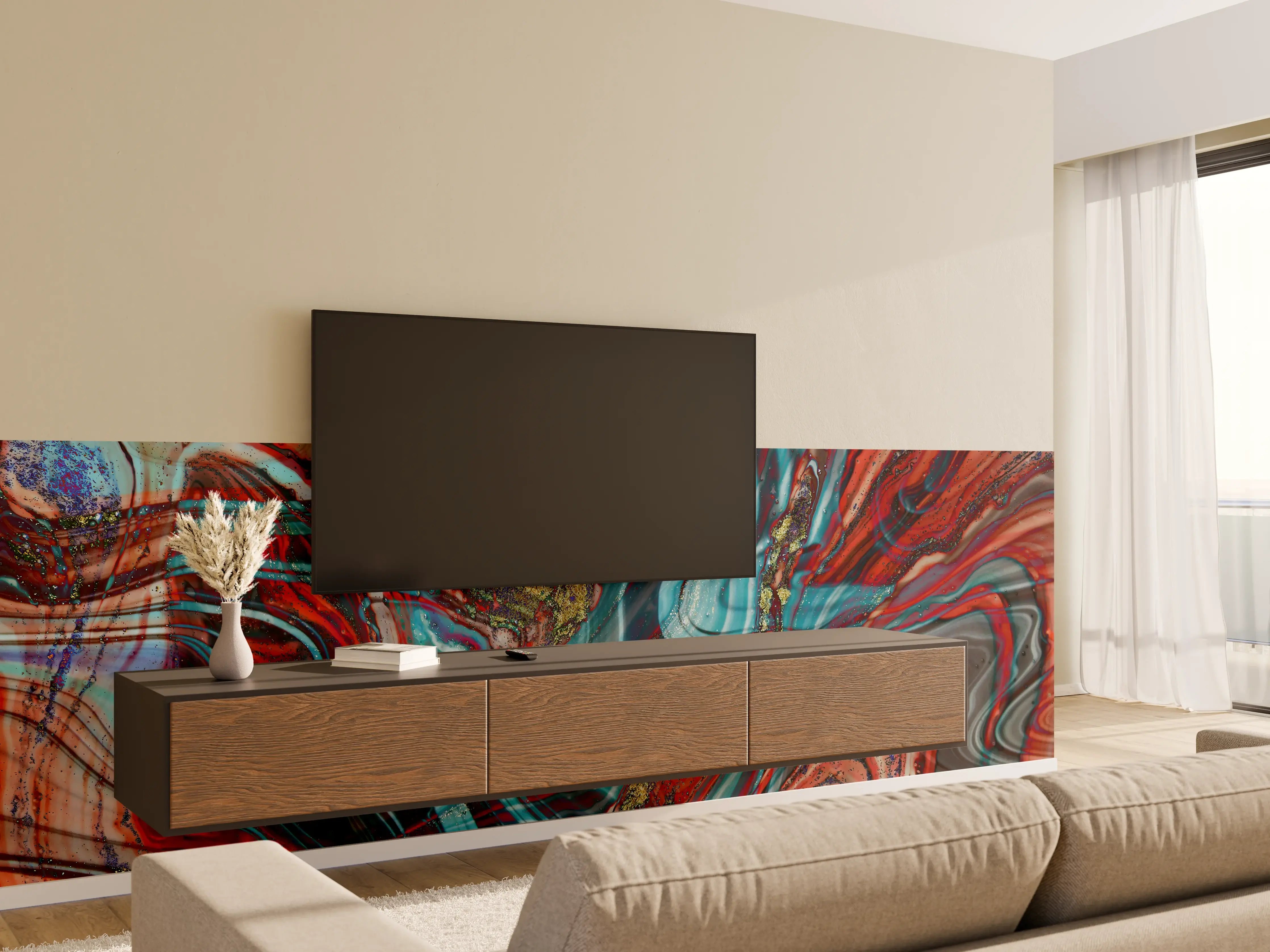Wandverkleidung Wohnzimmer - Natürlicher Luxus Marmor