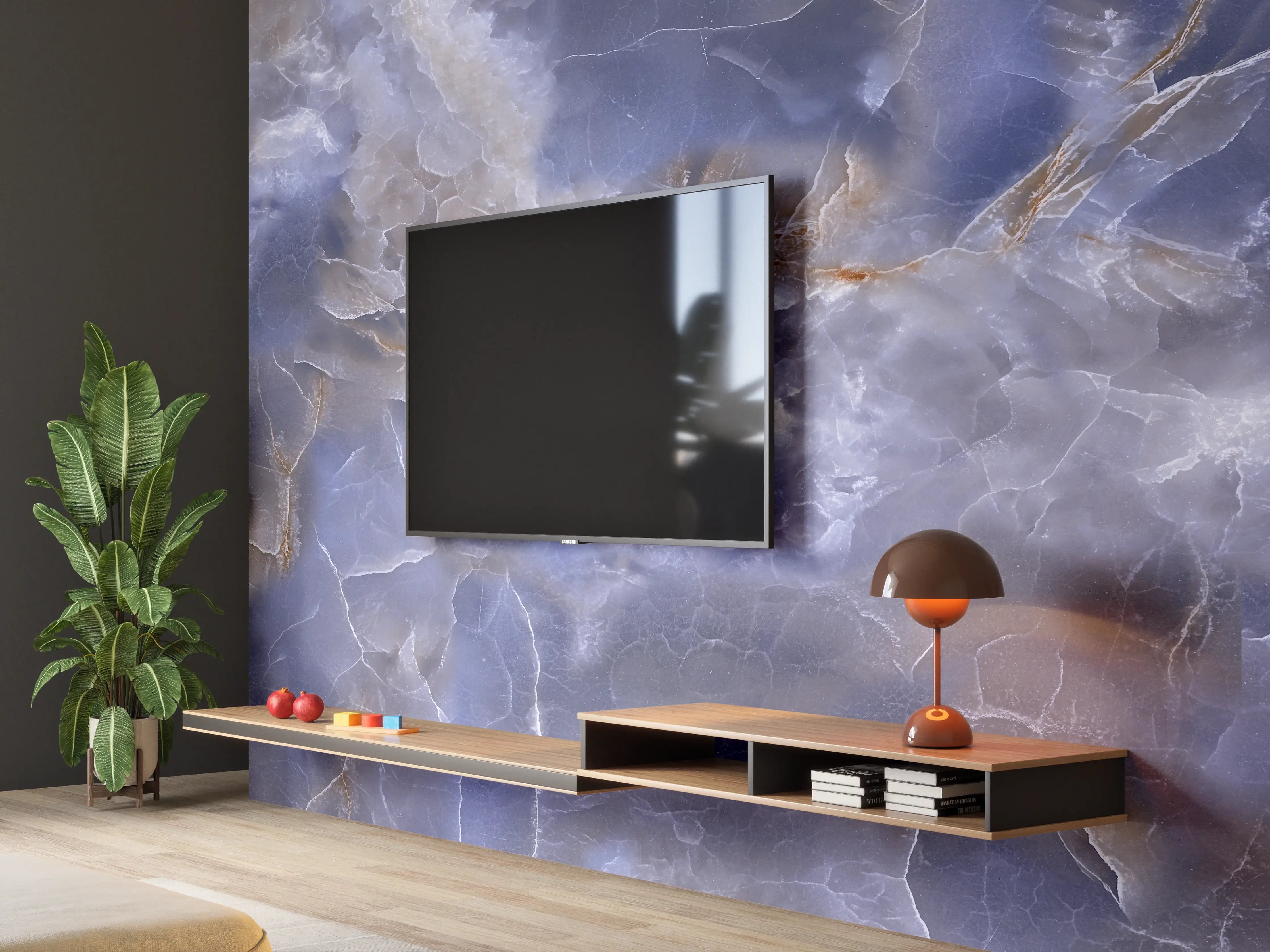 Wandverkleidung Wohnzimmer - Natürlicher Onyx-Marmor