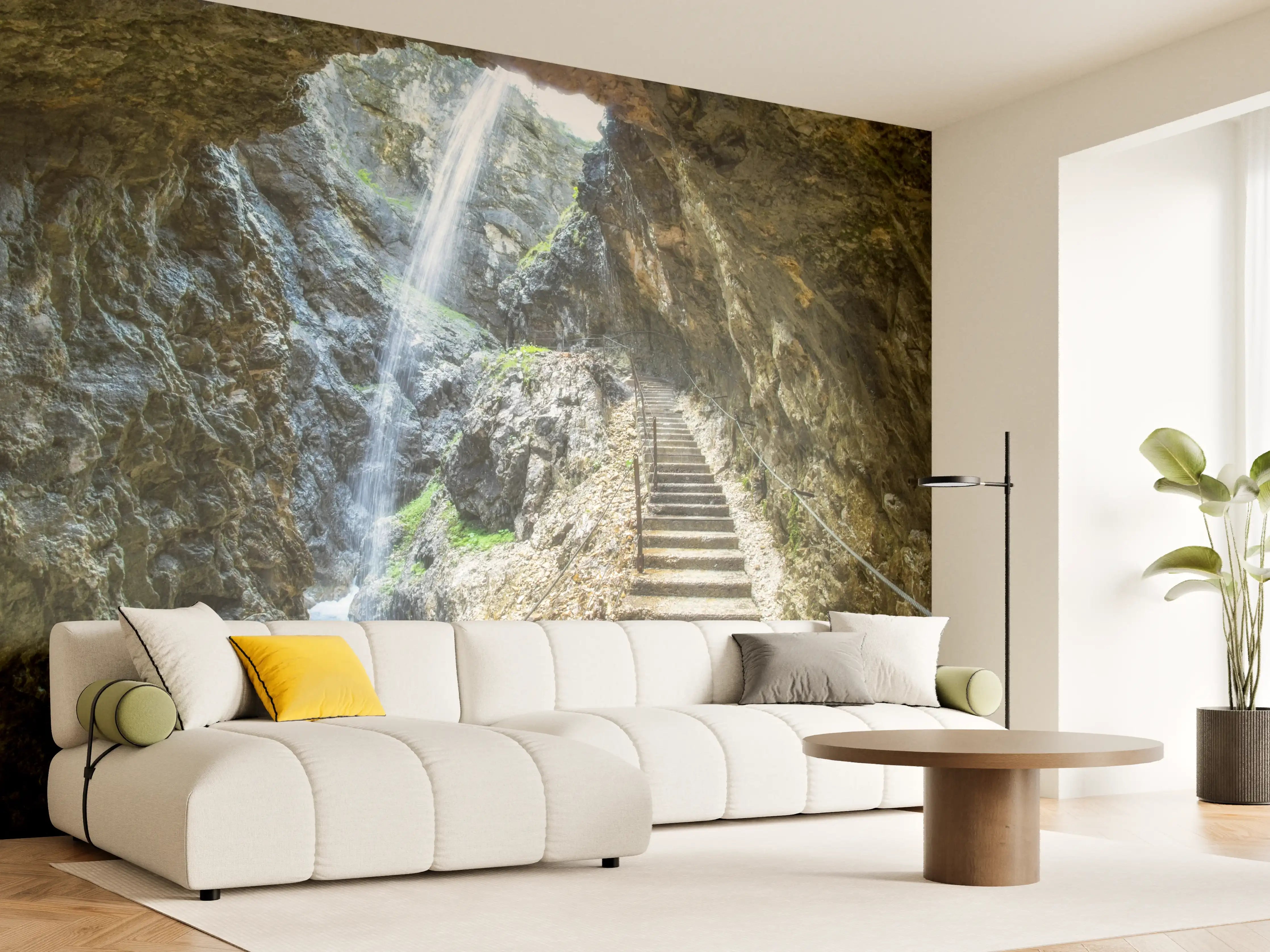 Wandverkleidung Wohnzimmer - Naturerkundung im geheimnisvollen Höhlental