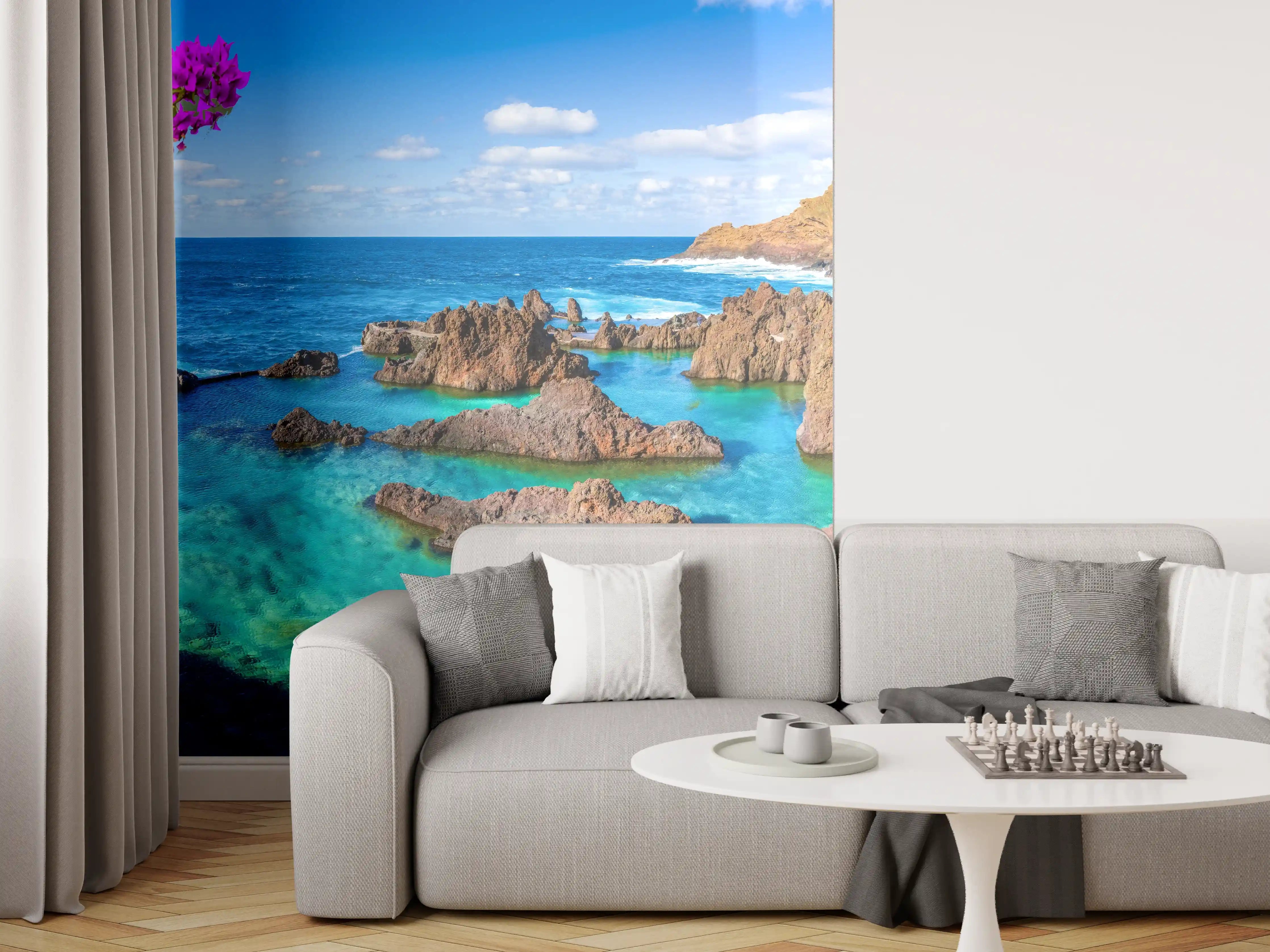 Wandverkleidung Wohnzimmer - Naturpool in Porto Moniz