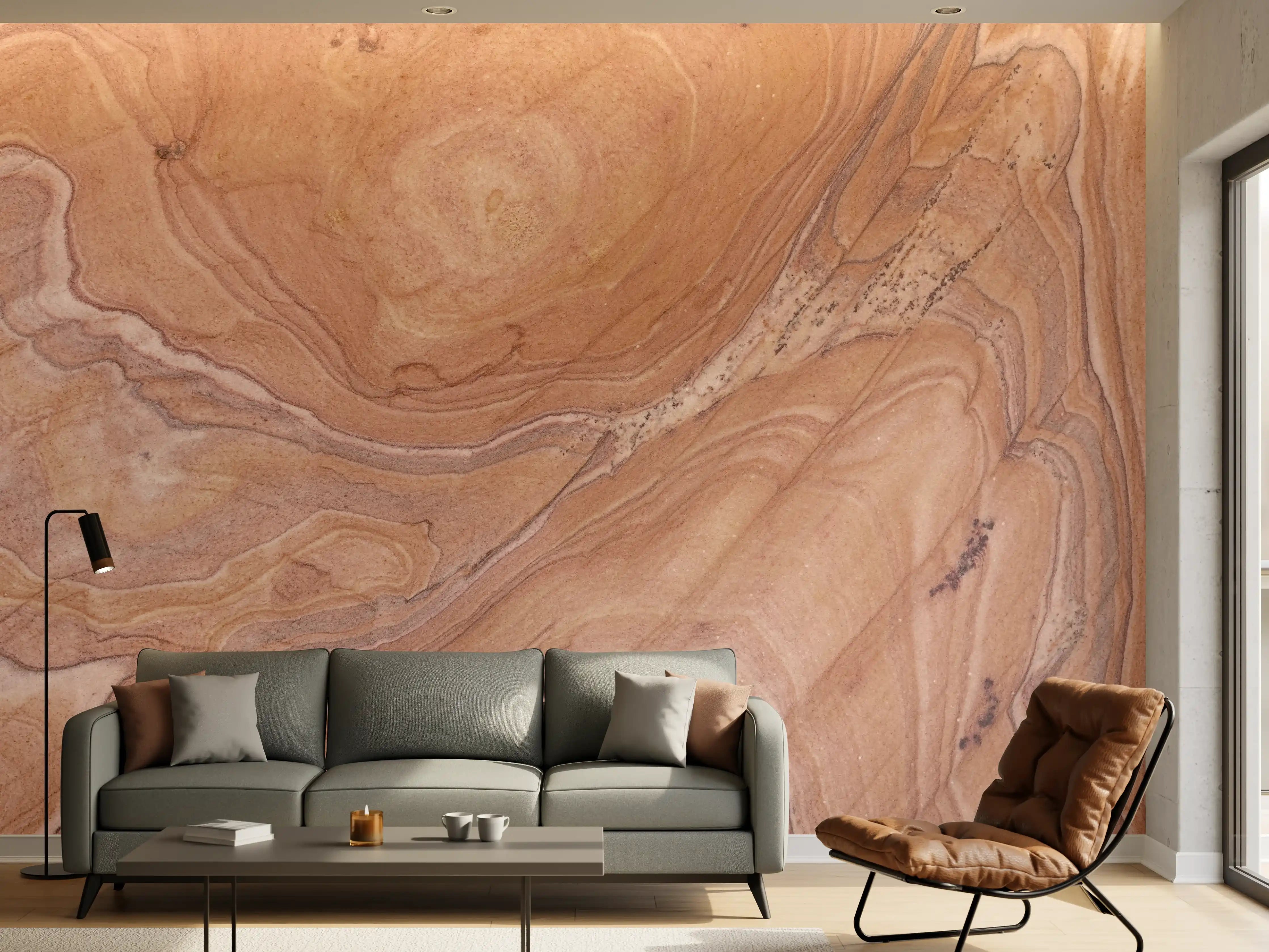 Wandverkleidung Wohnzimmer - Naturstein Natur Pur