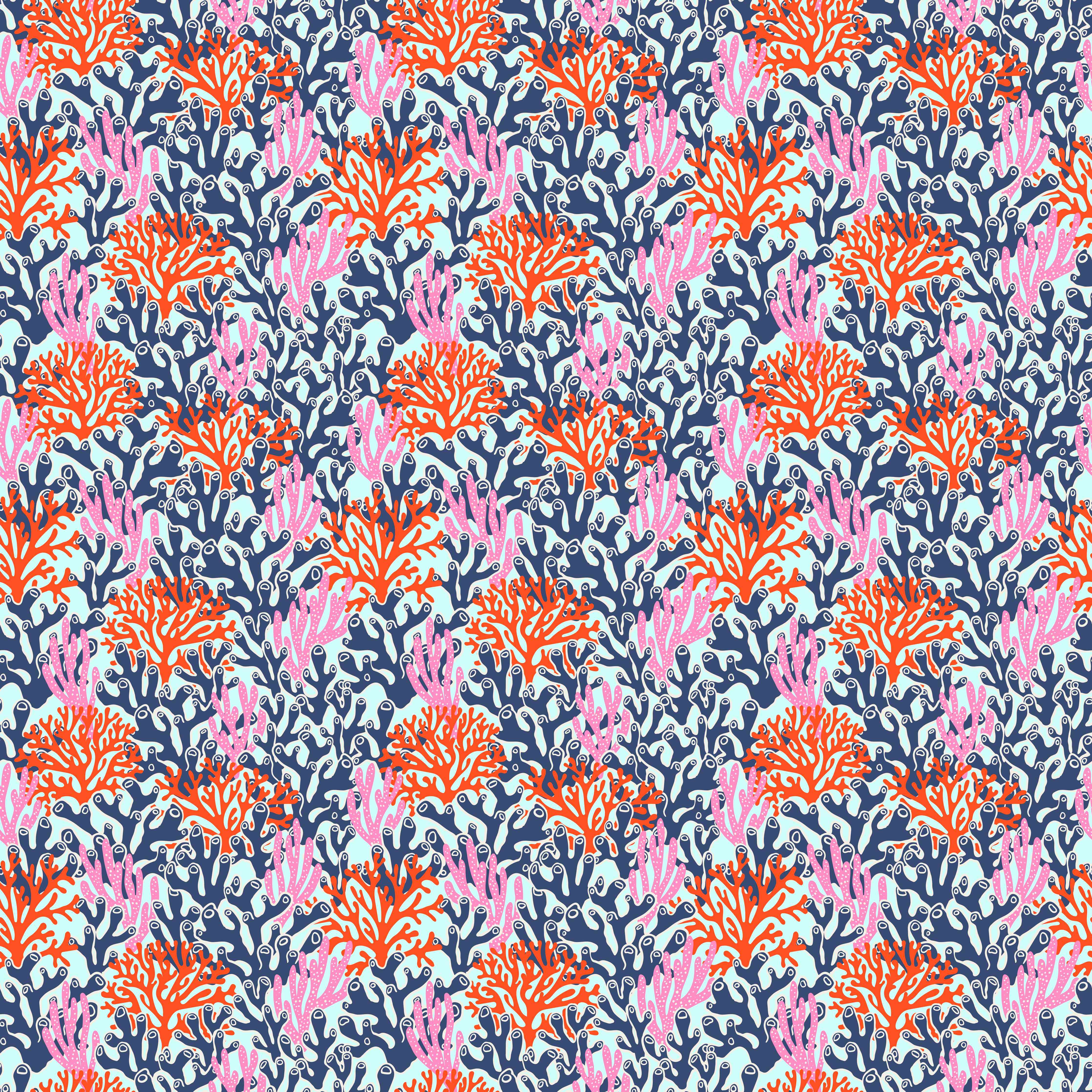 Wandverkleidung Wohnzimmer-Neon-Korallen Blau Orange Pink
