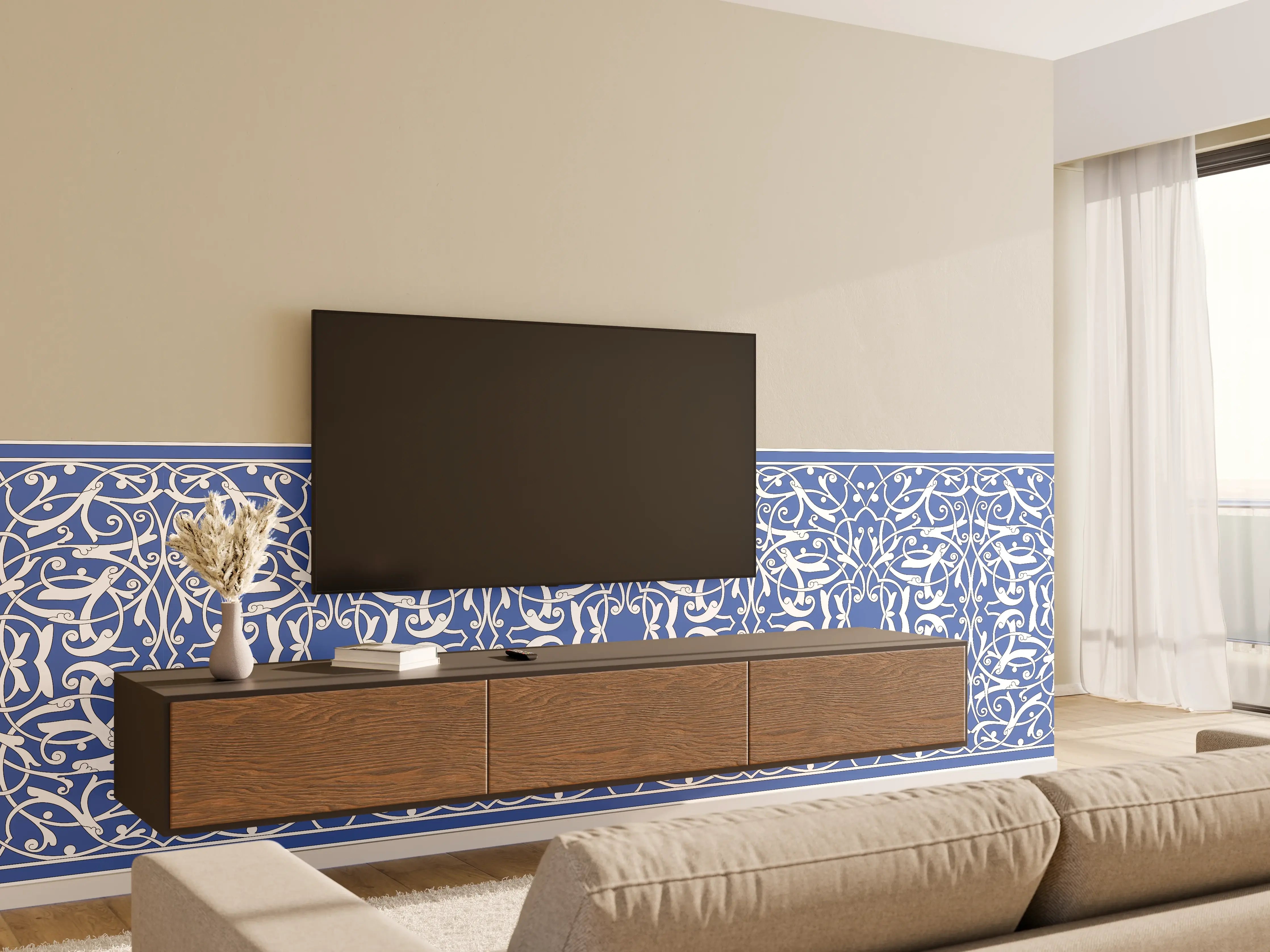 Wandverkleidung Wohnzimmer - Orientalische Fliesen 2
