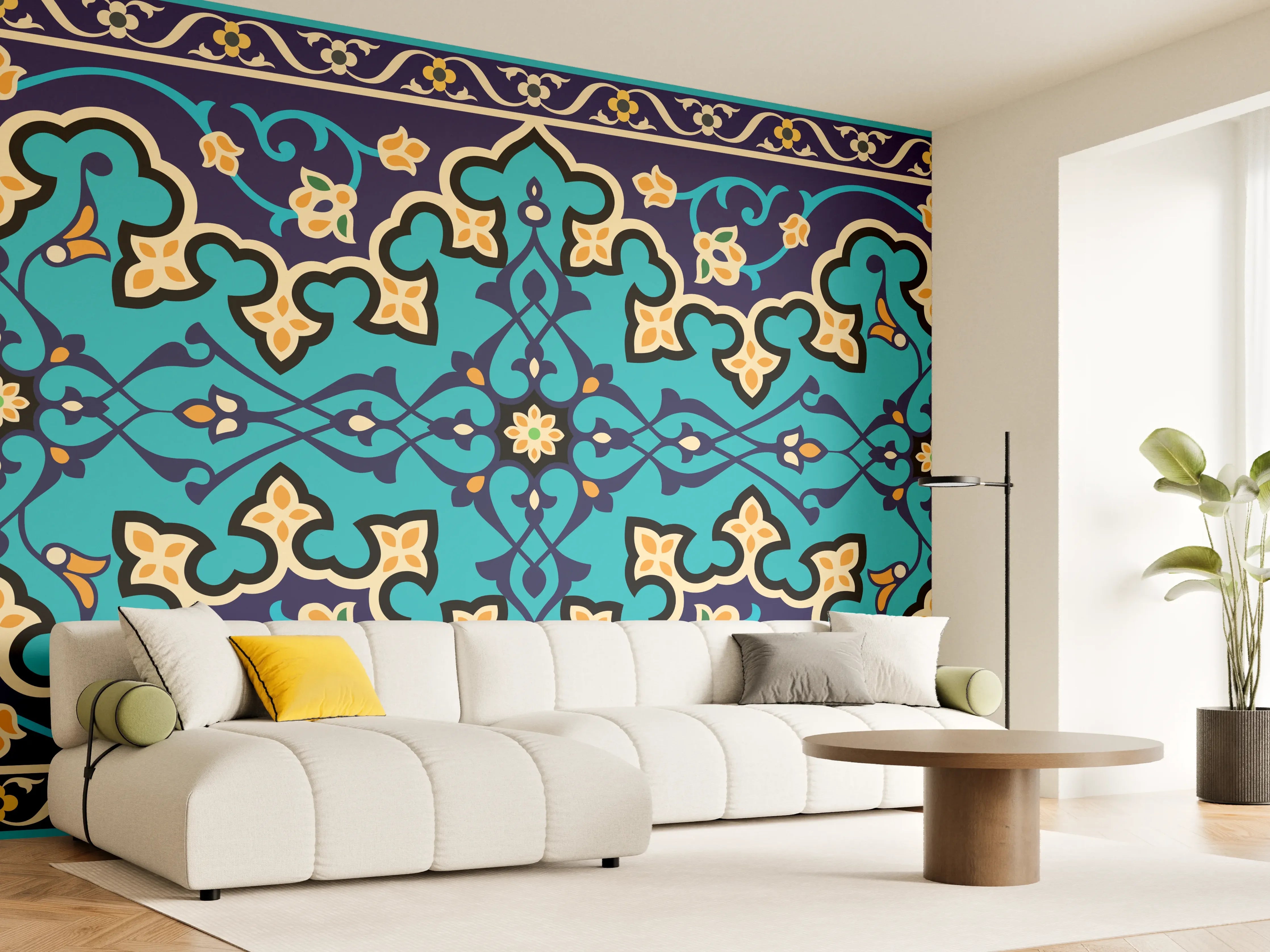 Wandverkleidung Wohnzimmer - Orientalische Fliesen 3