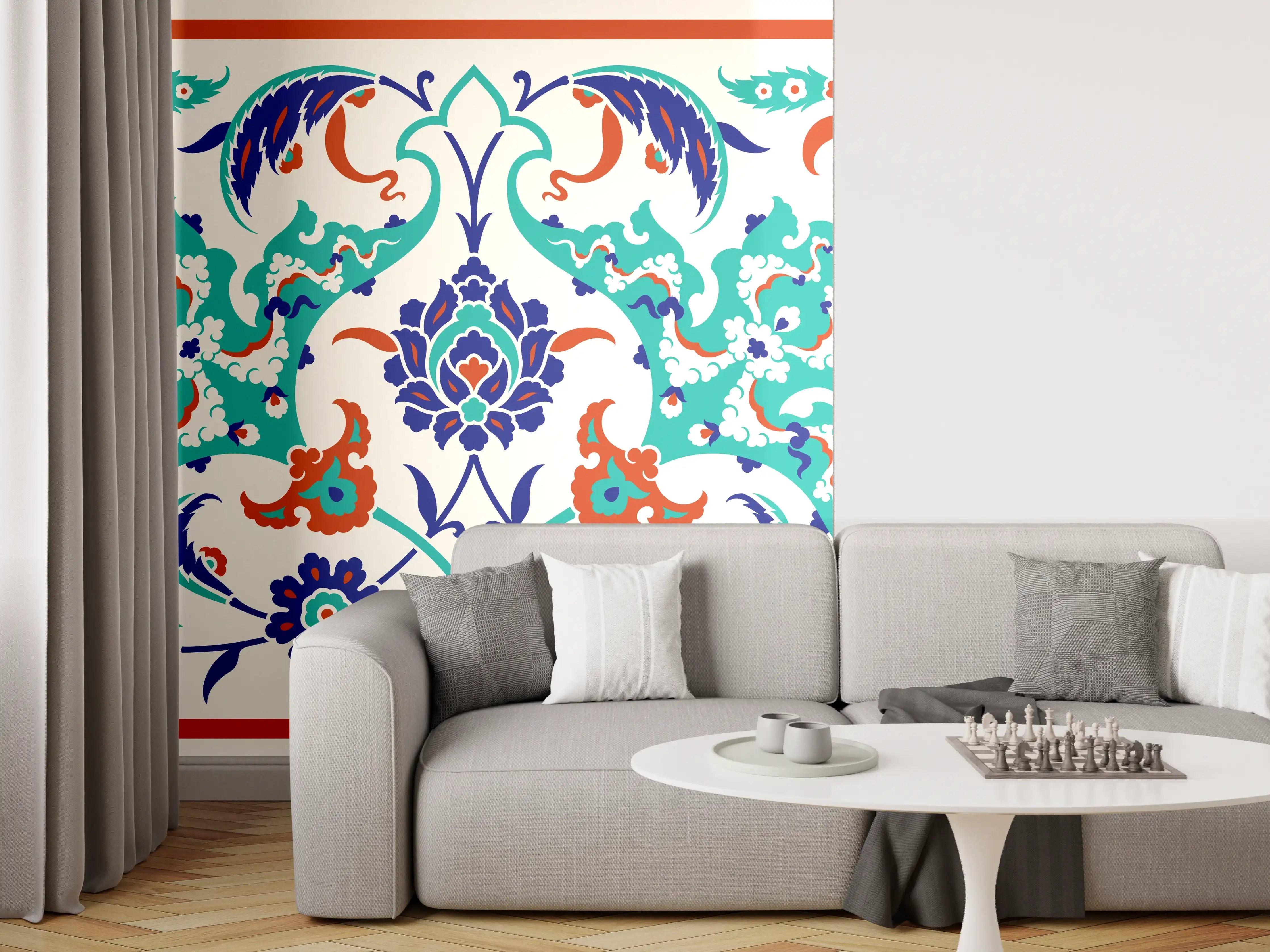 Wandverkleidung Wohnzimmer - Orientalische Fliesen