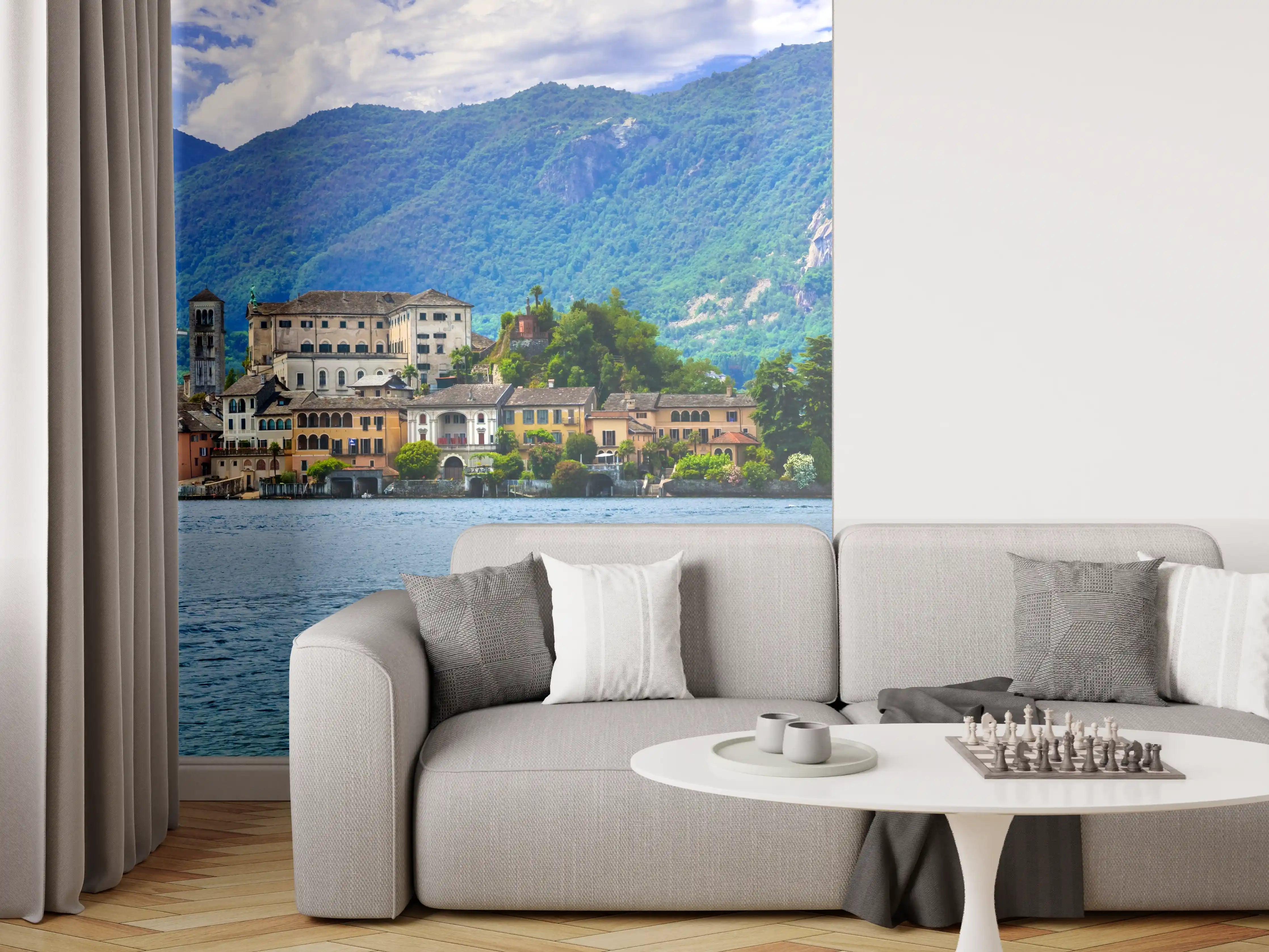 Wandverkleidung Wohnzimmer - Ortasee - Italien