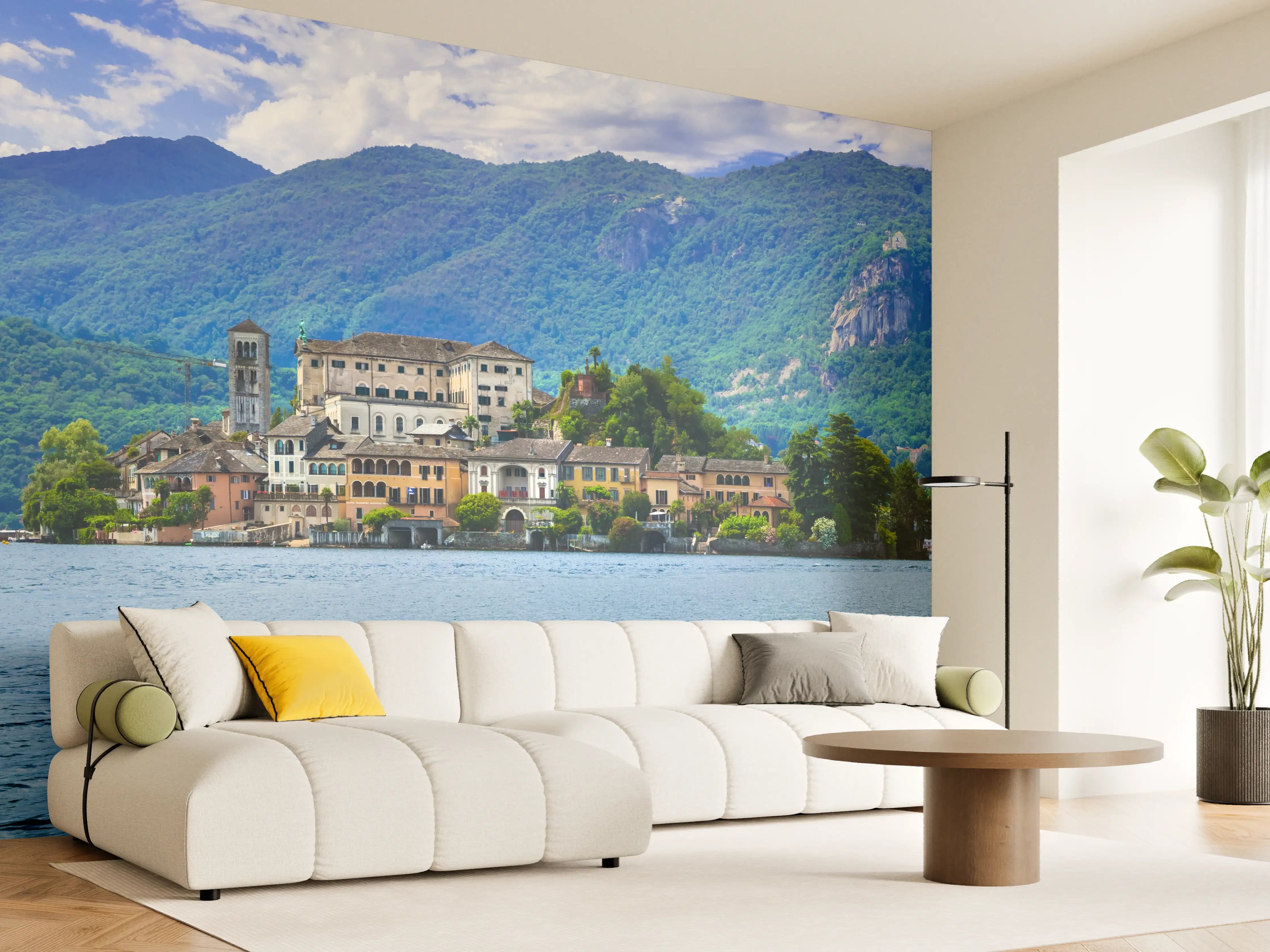 Wandverkleidung Wohnzimmer - Ortasee - Italien