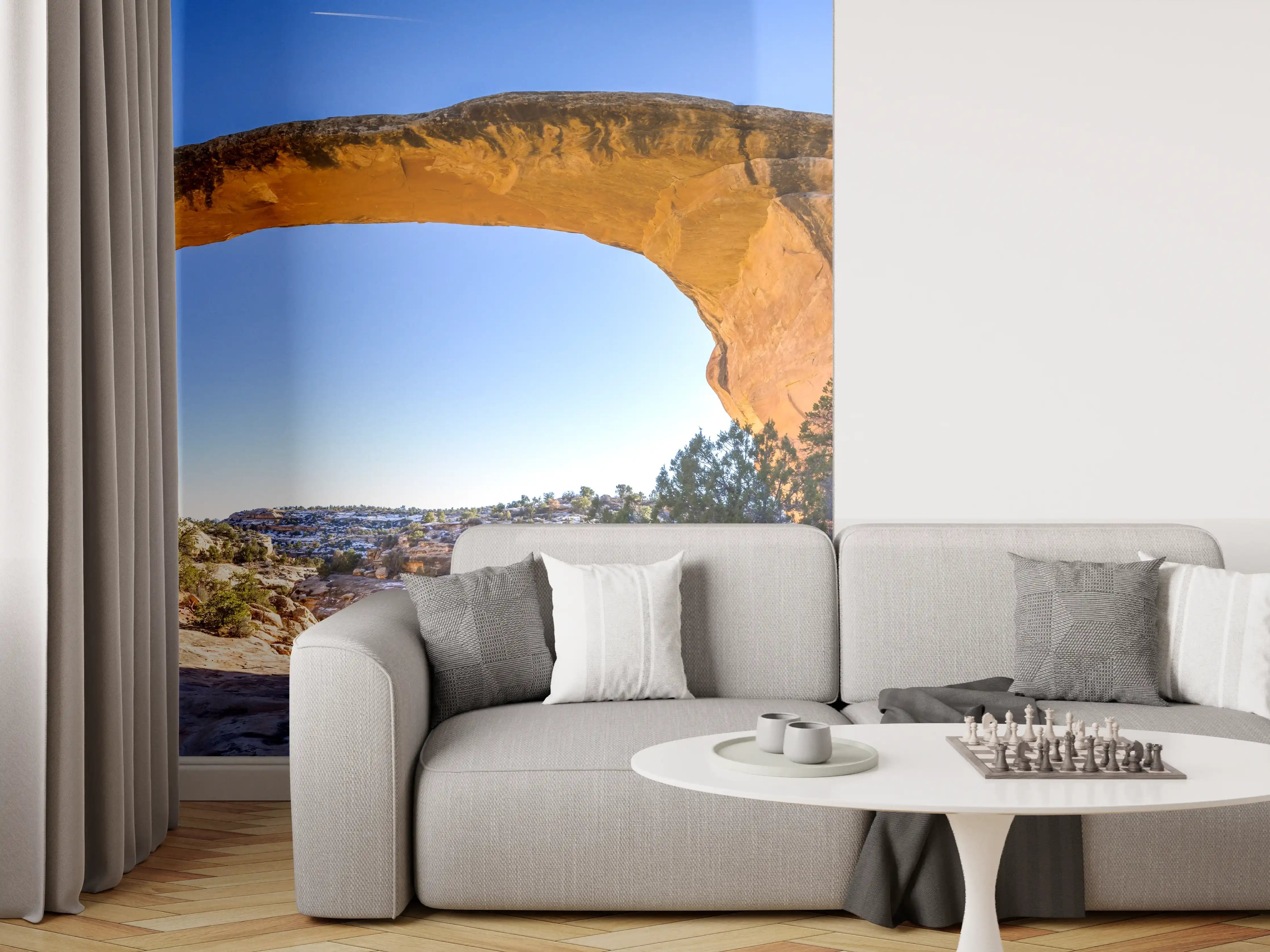 Wandverkleidung Wohnzimmer - Owachomo Naturbrücke Panorama