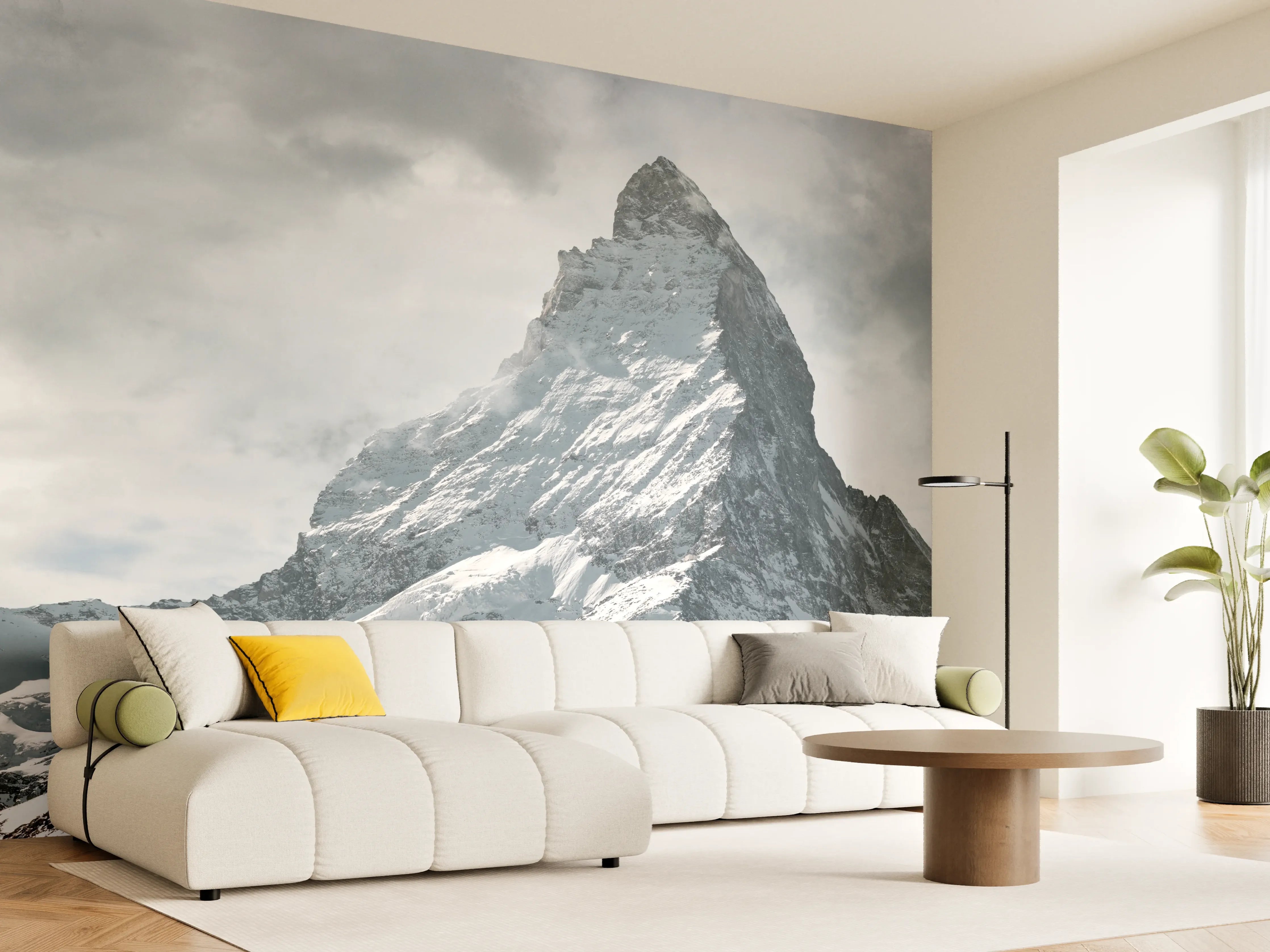 Wandverkleidung Wohnzimmer - Panorama - Majestätischer Matterhorn - Alpen