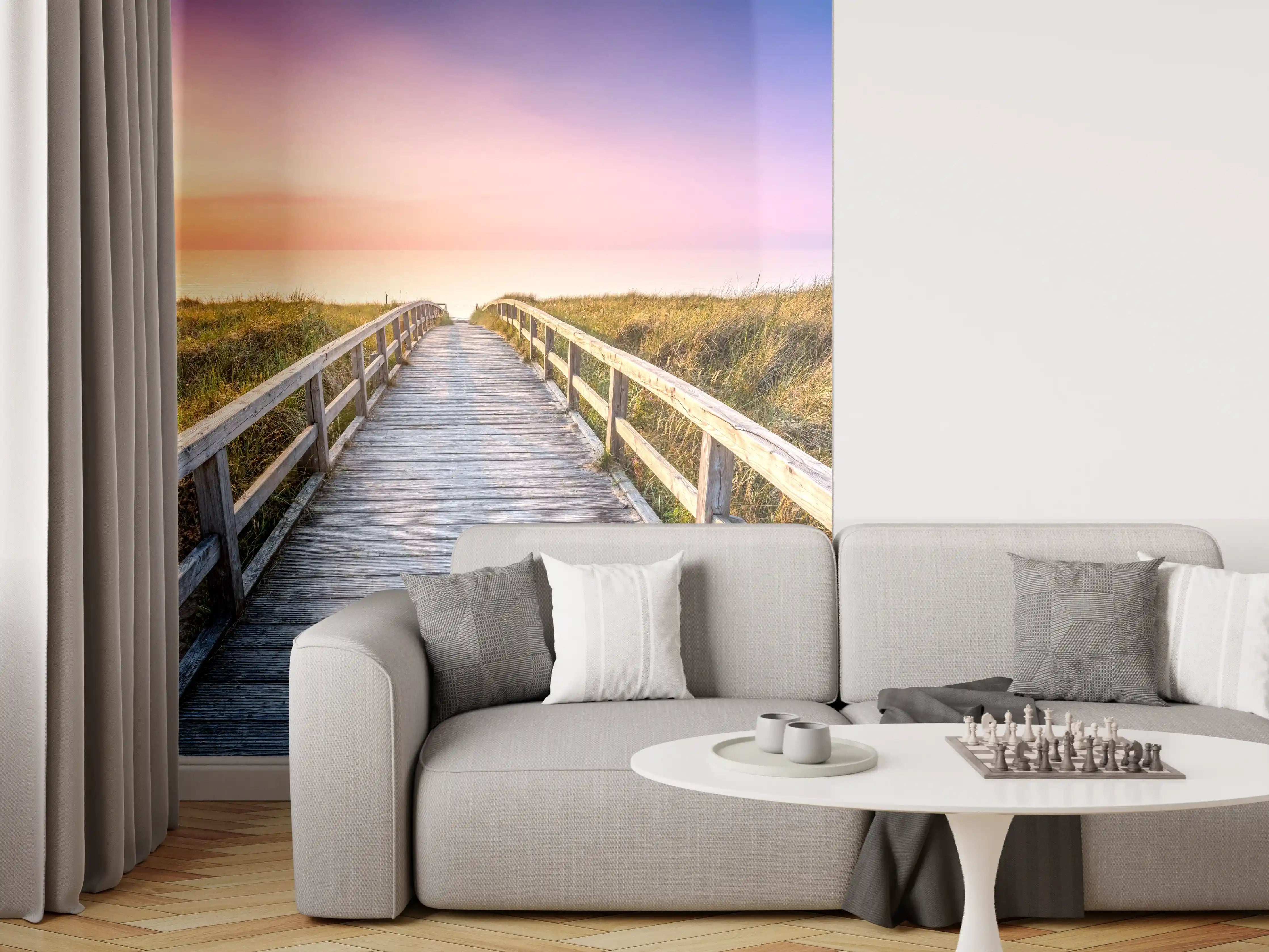 Wandverkleidung Wohnzimmer - Panorama - Wandern am Stand