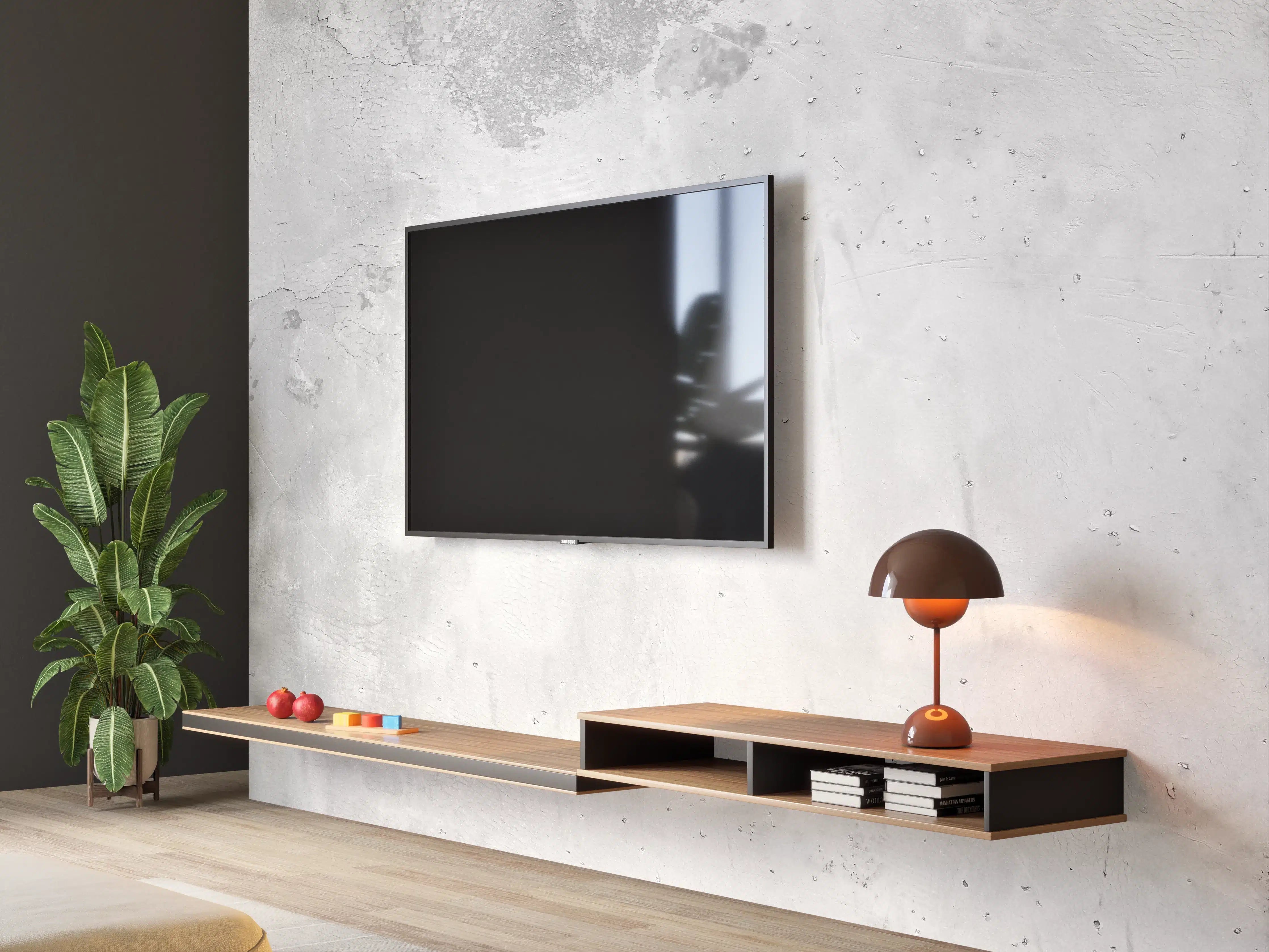 Wandverkleidung Wohnzimmer - Panorama einer alten Betonwand