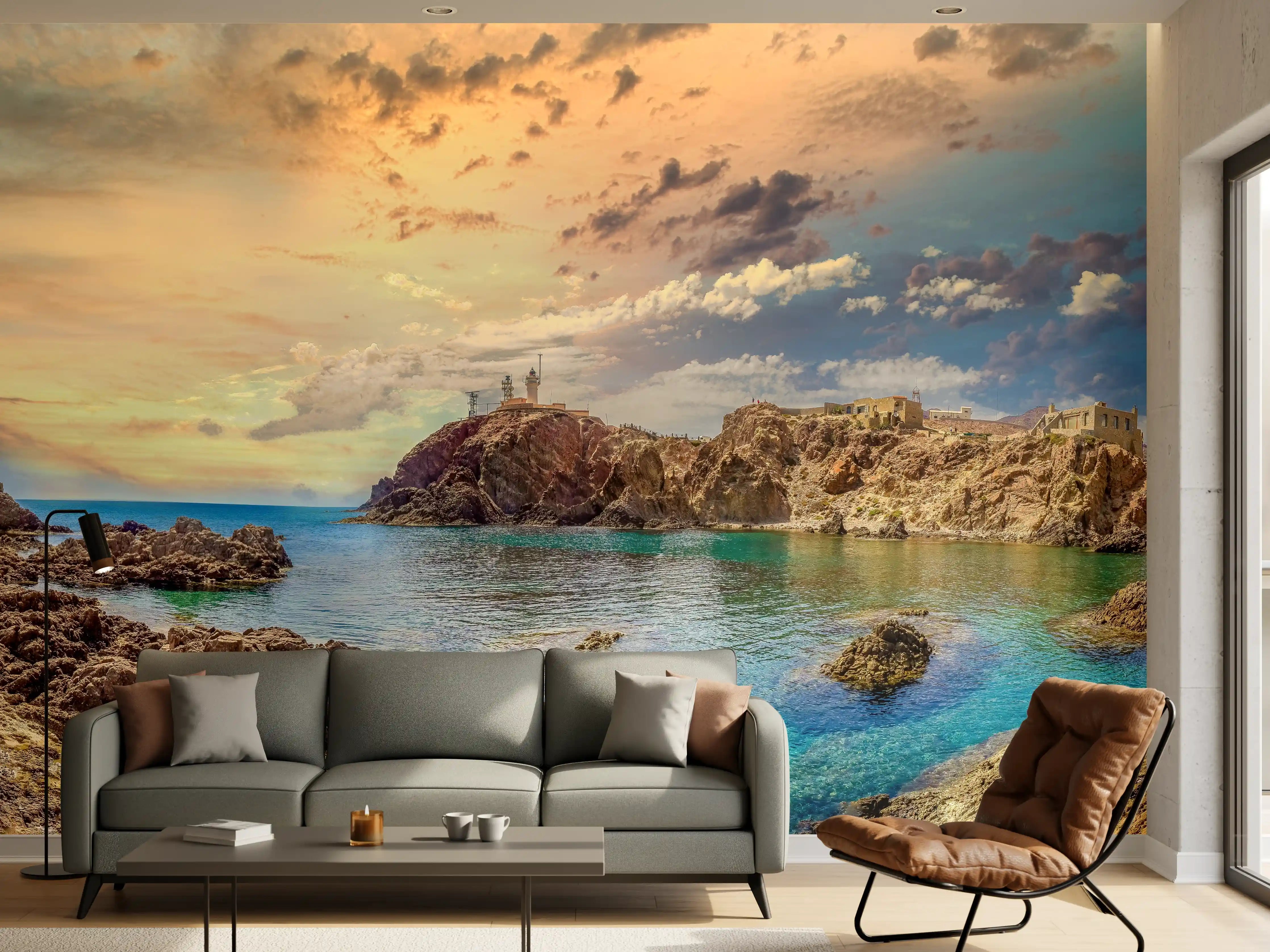 Wandverkleidung Wohnzimmer - Panoramablick - Arrecife de las Sirenas
