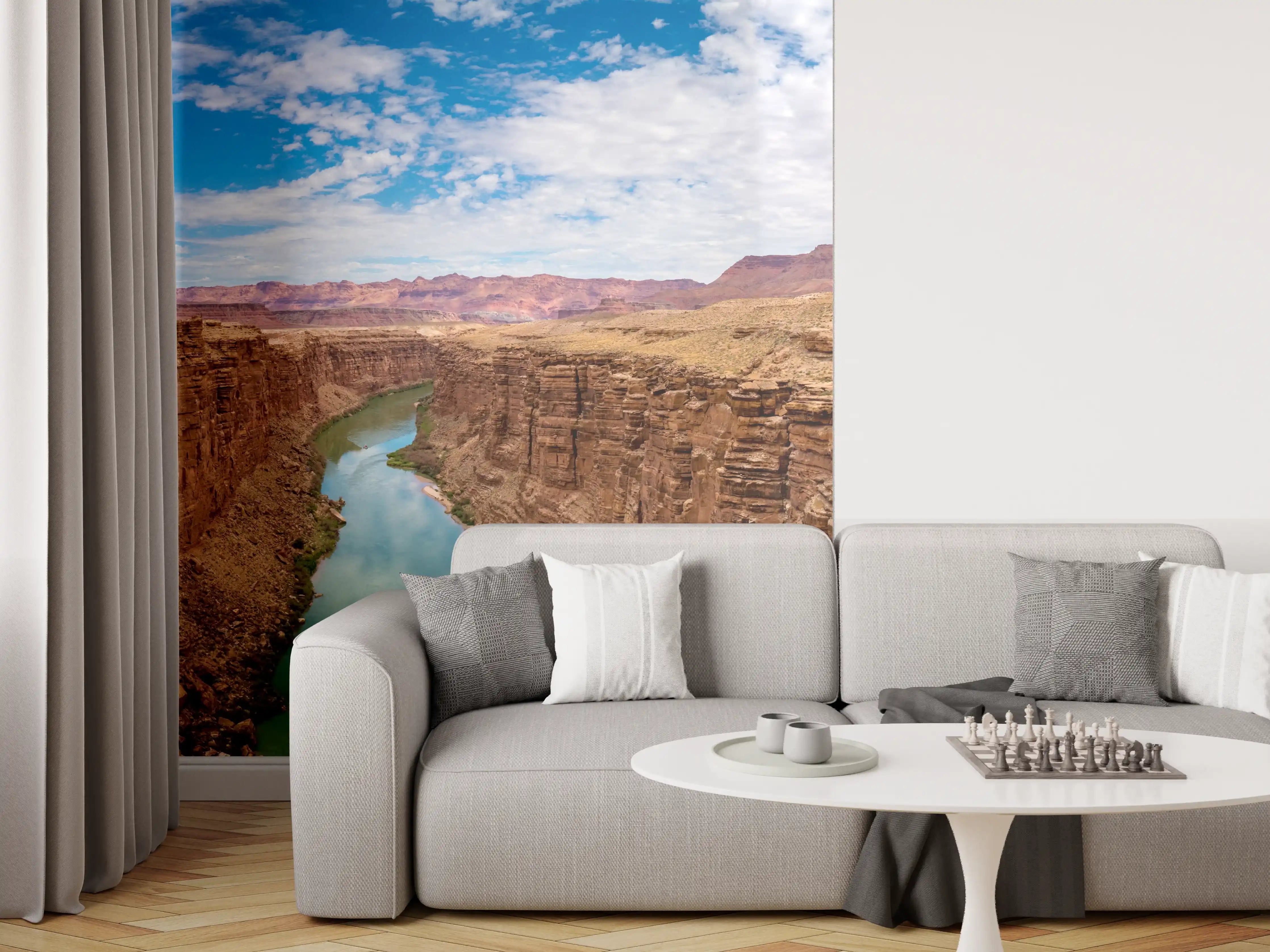 Wandverkleidung Wohnzimmer - Panoramablick auf Colorado River - USA