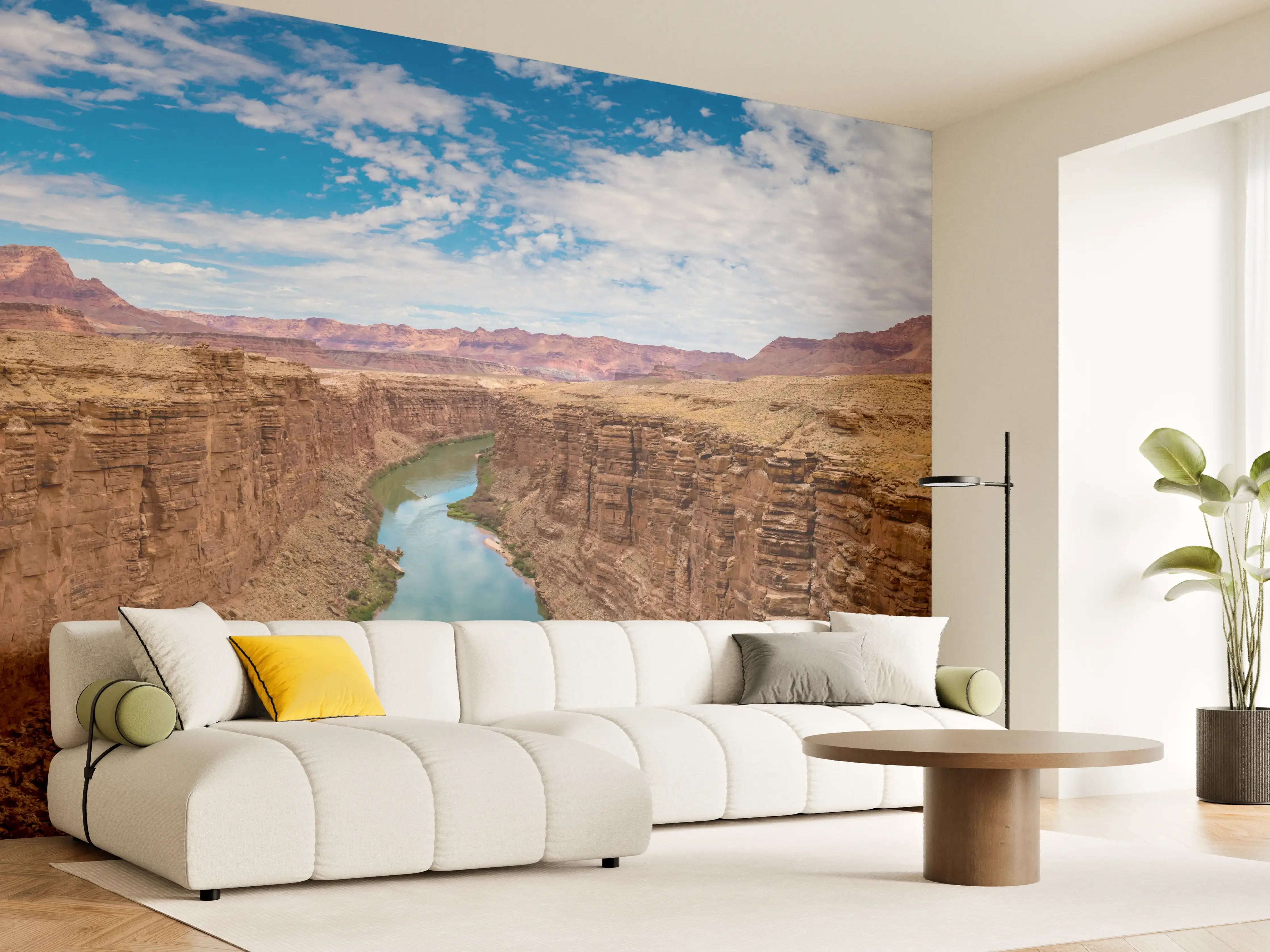 Wandverkleidung Wohnzimmer - Panoramablick auf Colorado River - USA