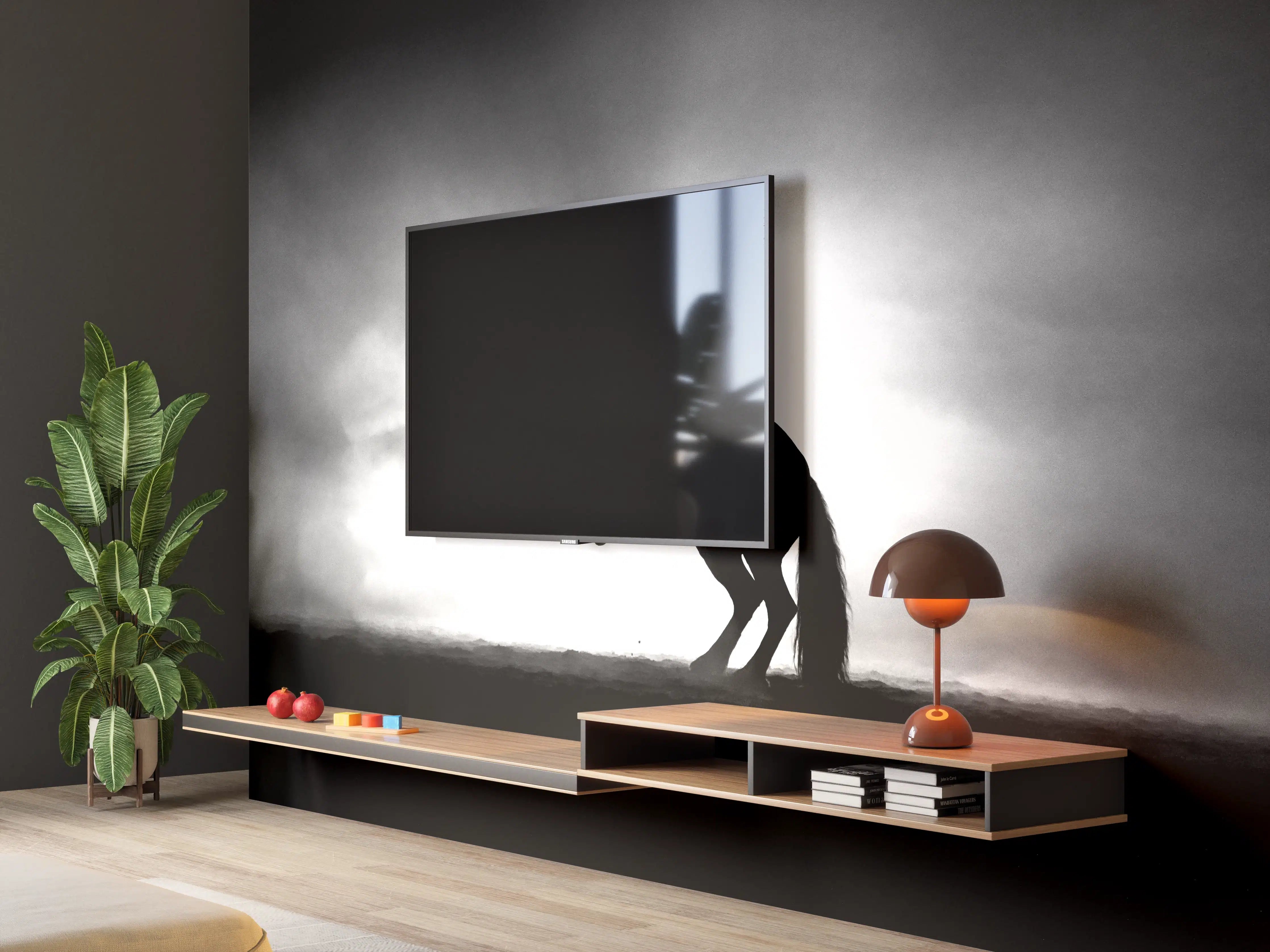 Wandverkleidung Wohnzimmer - Pferd-Aufzucht in Schwarz-Weiß