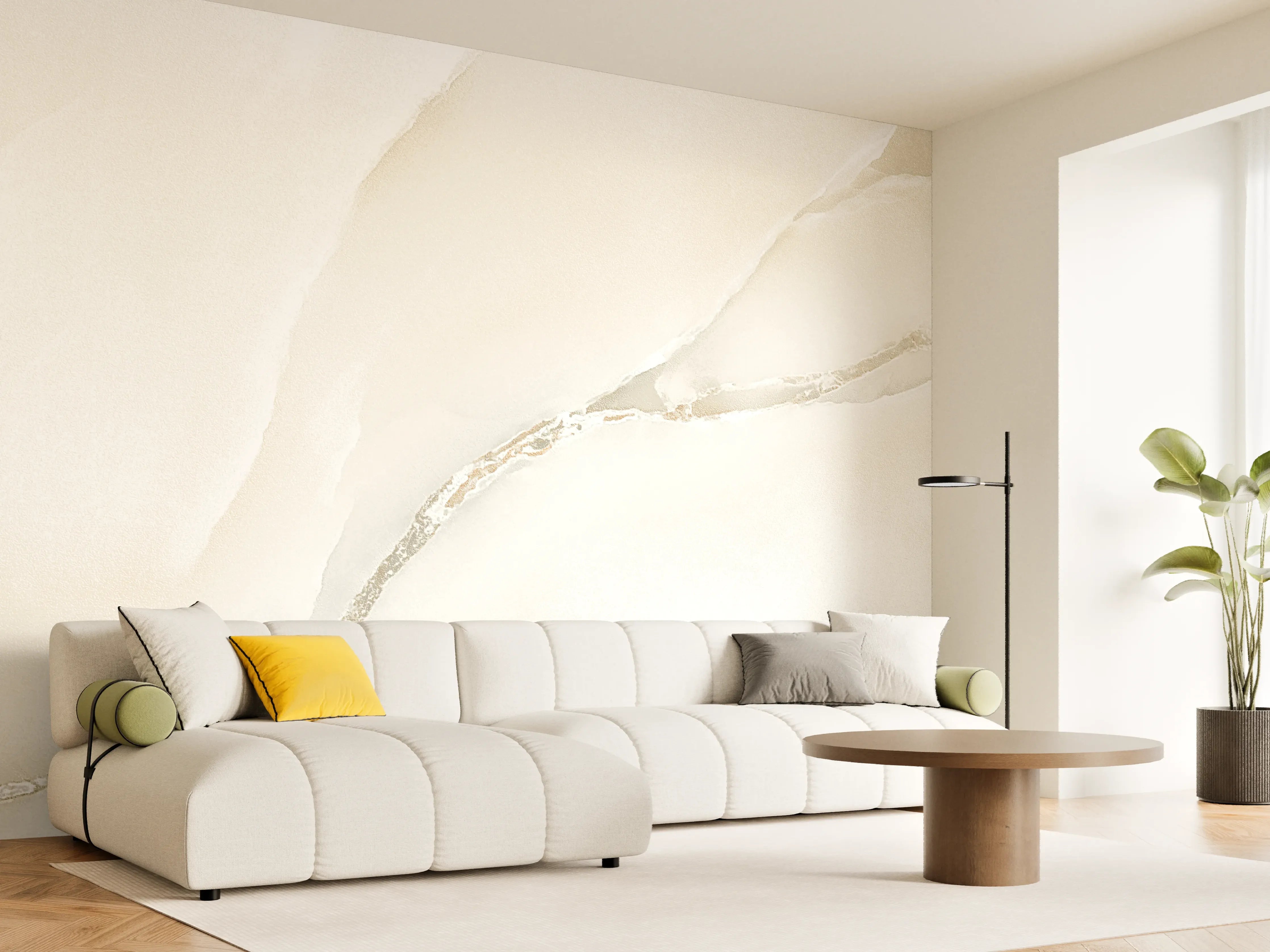 Wandverkleidung Wohnzimmer - Polierter Onyxmarmor 1