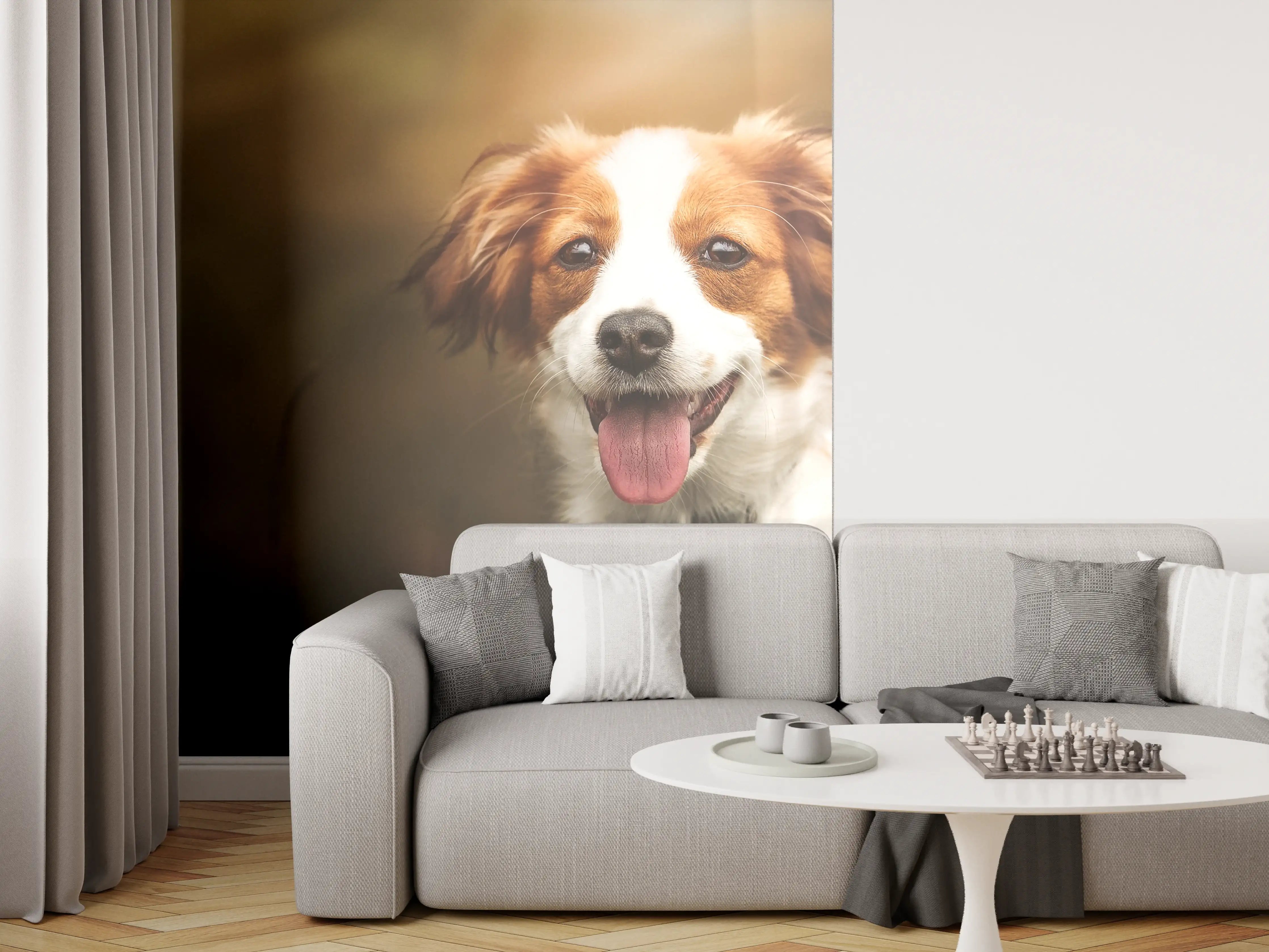 Wandverkleidung Wohnzimmer - Porträt eines niedlichen Kooiker-Hundes
