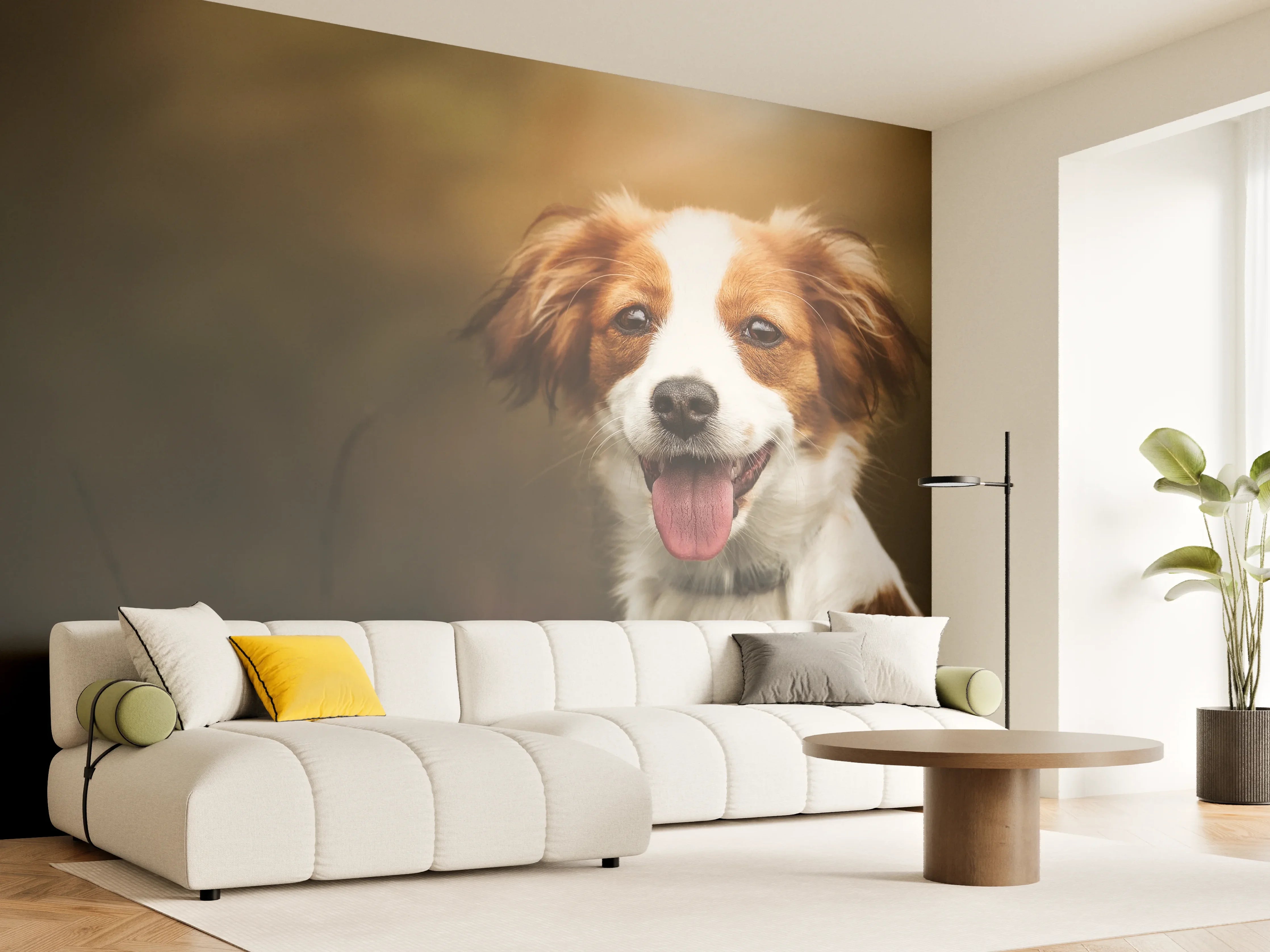 Wandverkleidung Wohnzimmer - Porträt eines niedlichen Kooiker-Hundes