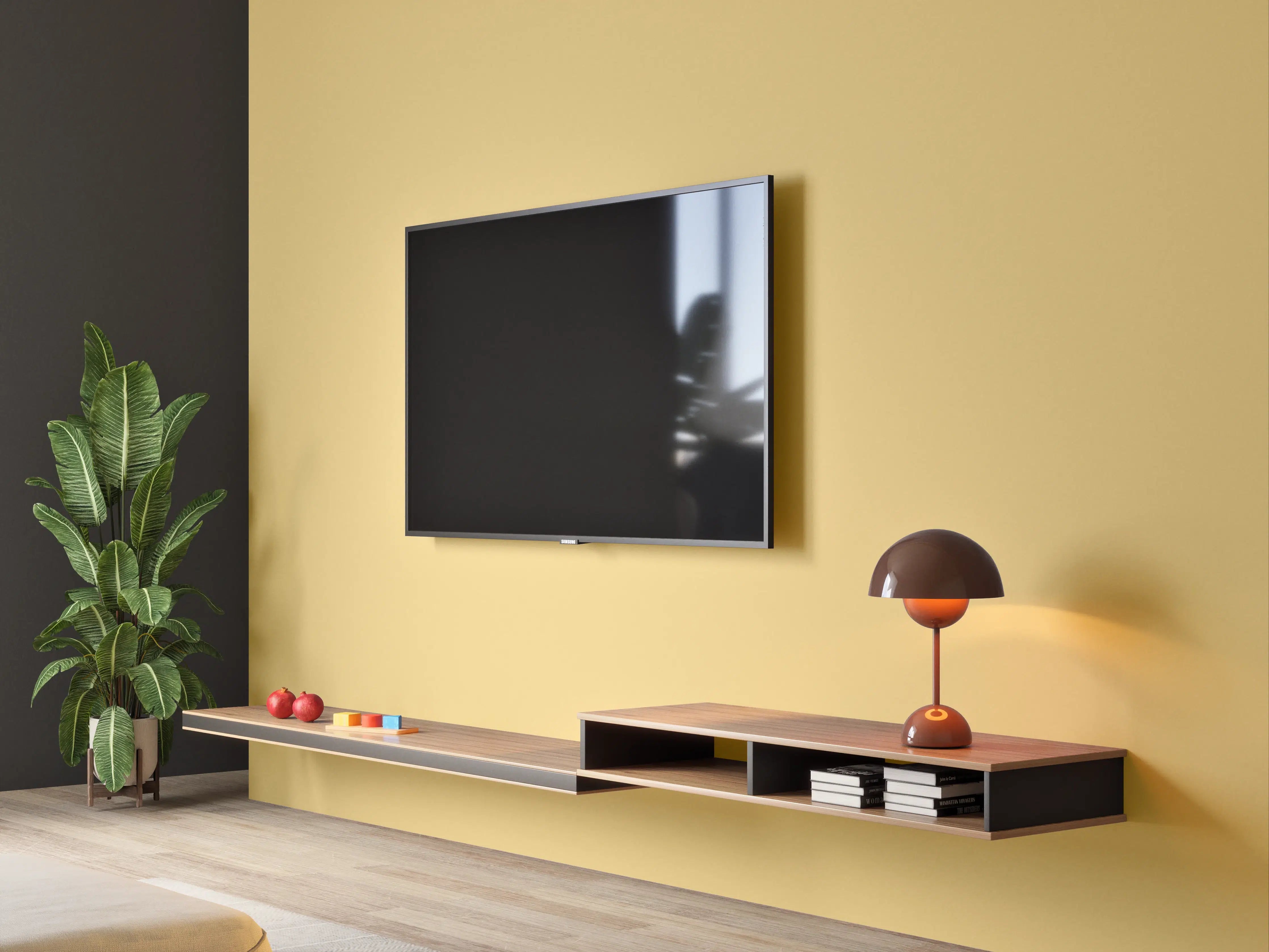 Wandverkleidung Wohnzimmer - RAL 1002 (Sandgelb)