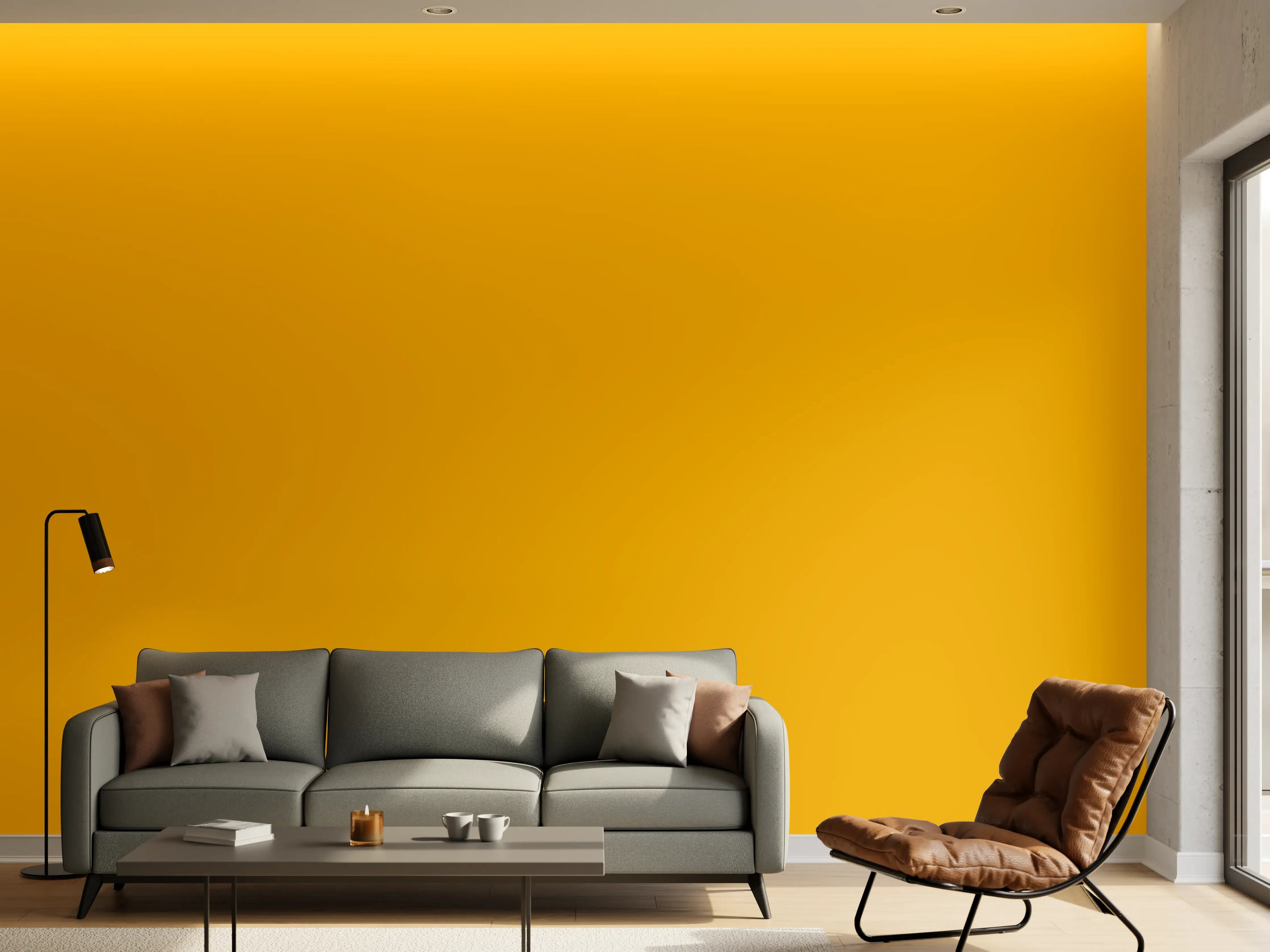 Wandverkleidung Wohnzimmer - RAL 1006 (Maisgelb)