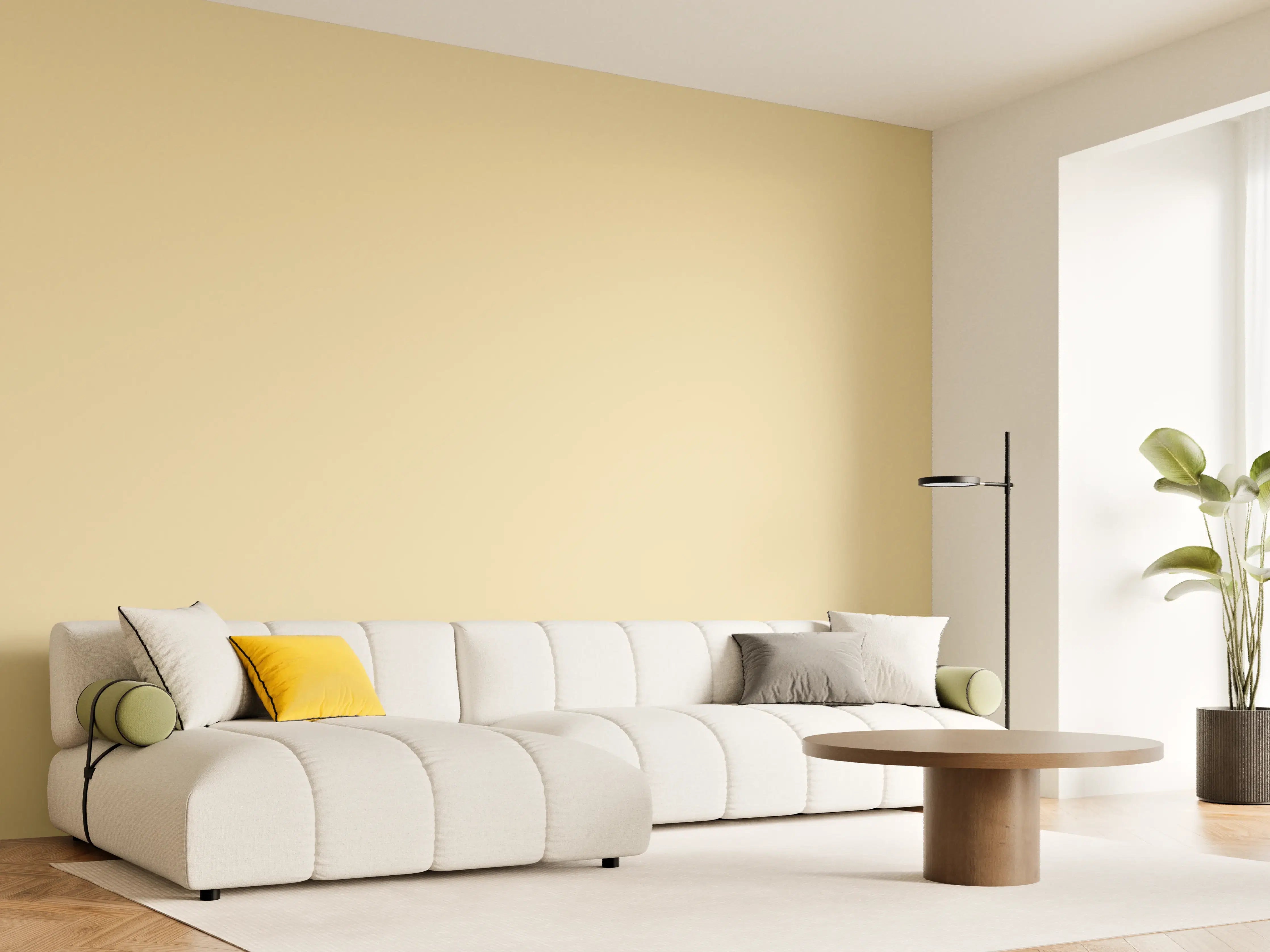 Wandverkleidung Wohnzimmer - RAL 1014 (Elfenbein)