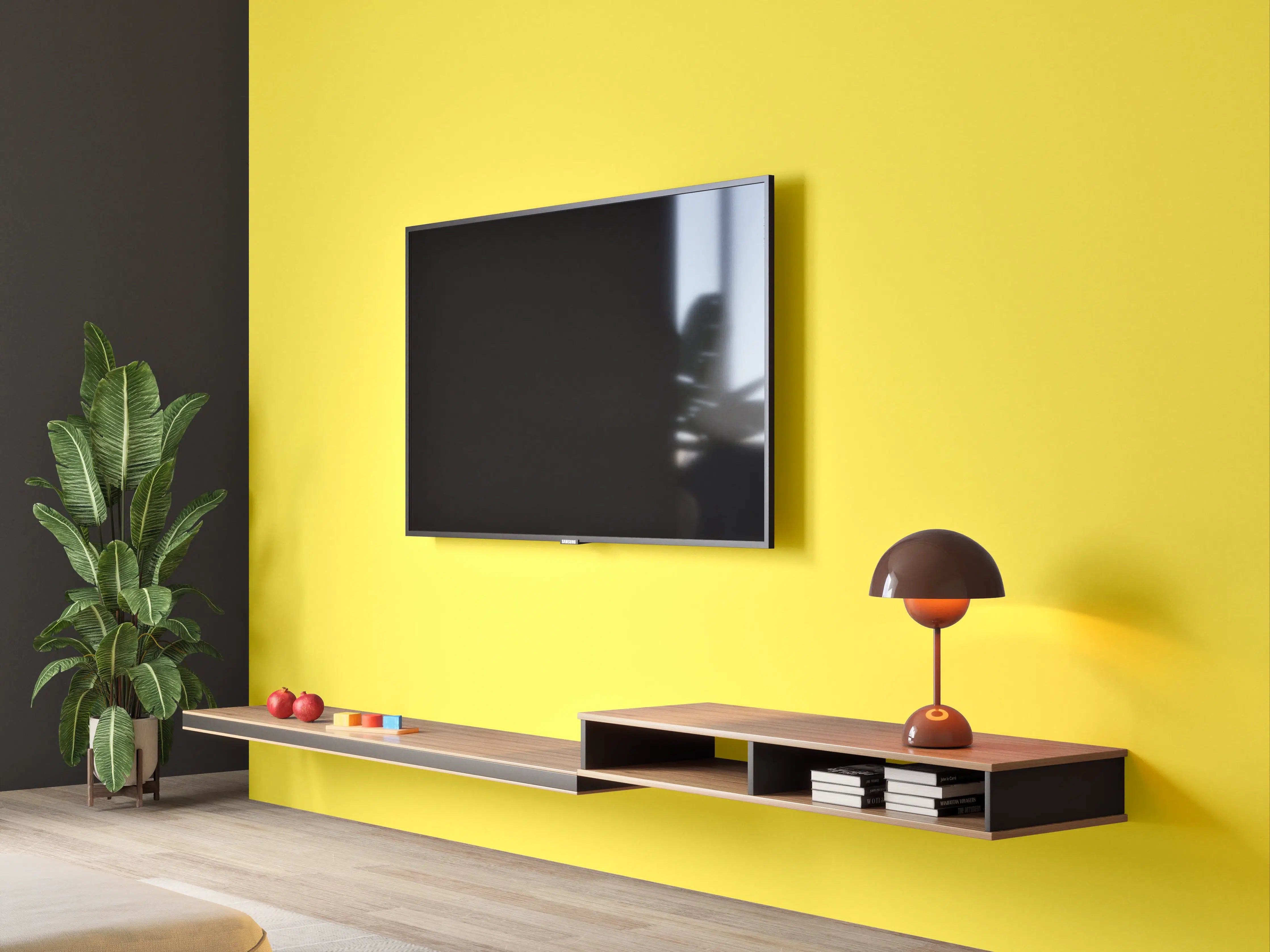 Wandverkleidung Wohnzimmer - RAL 1018 (Zinkgelb)