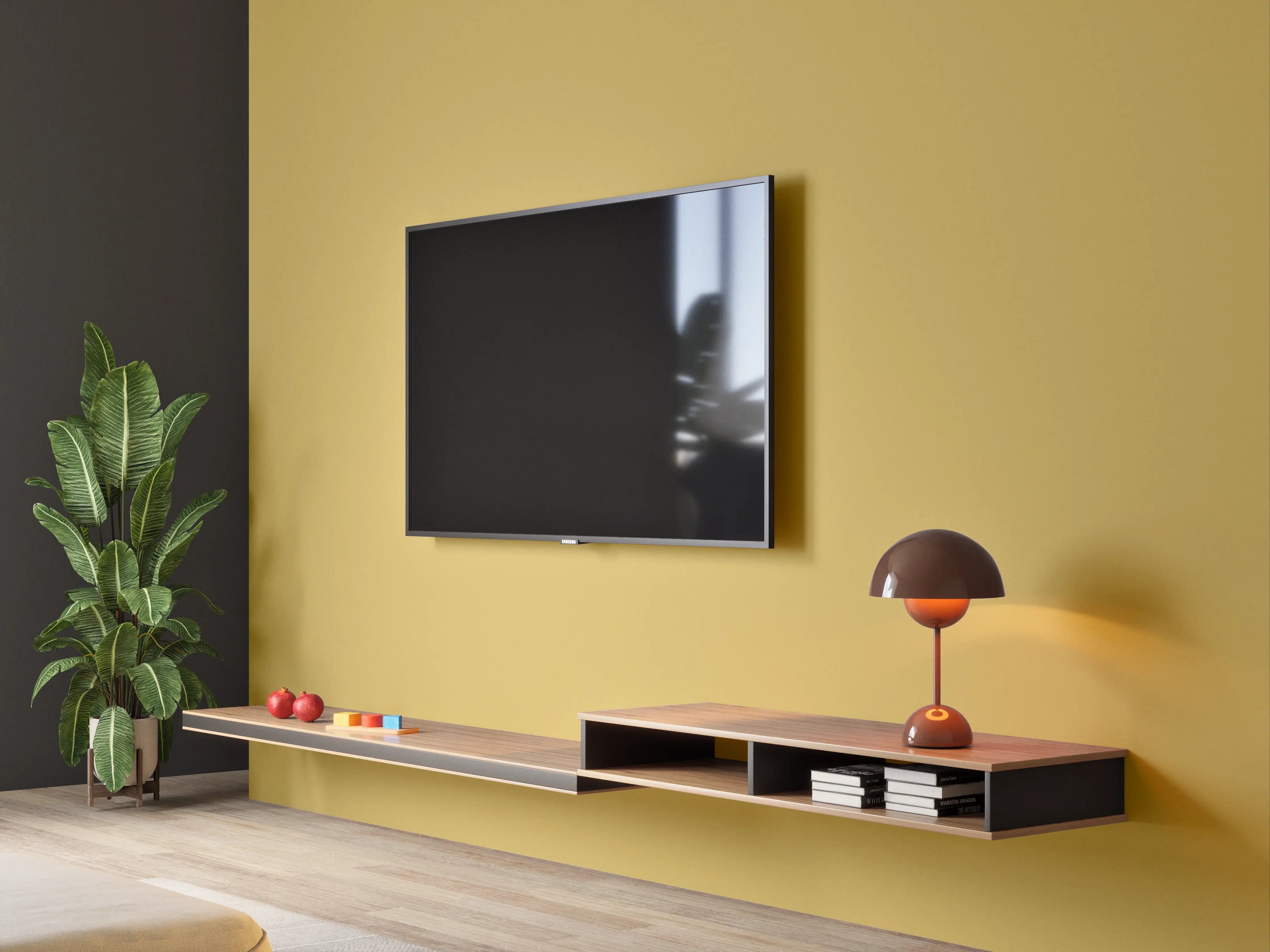Wandverkleidung Wohnzimmer - RAL 1024 (Ockergelb)