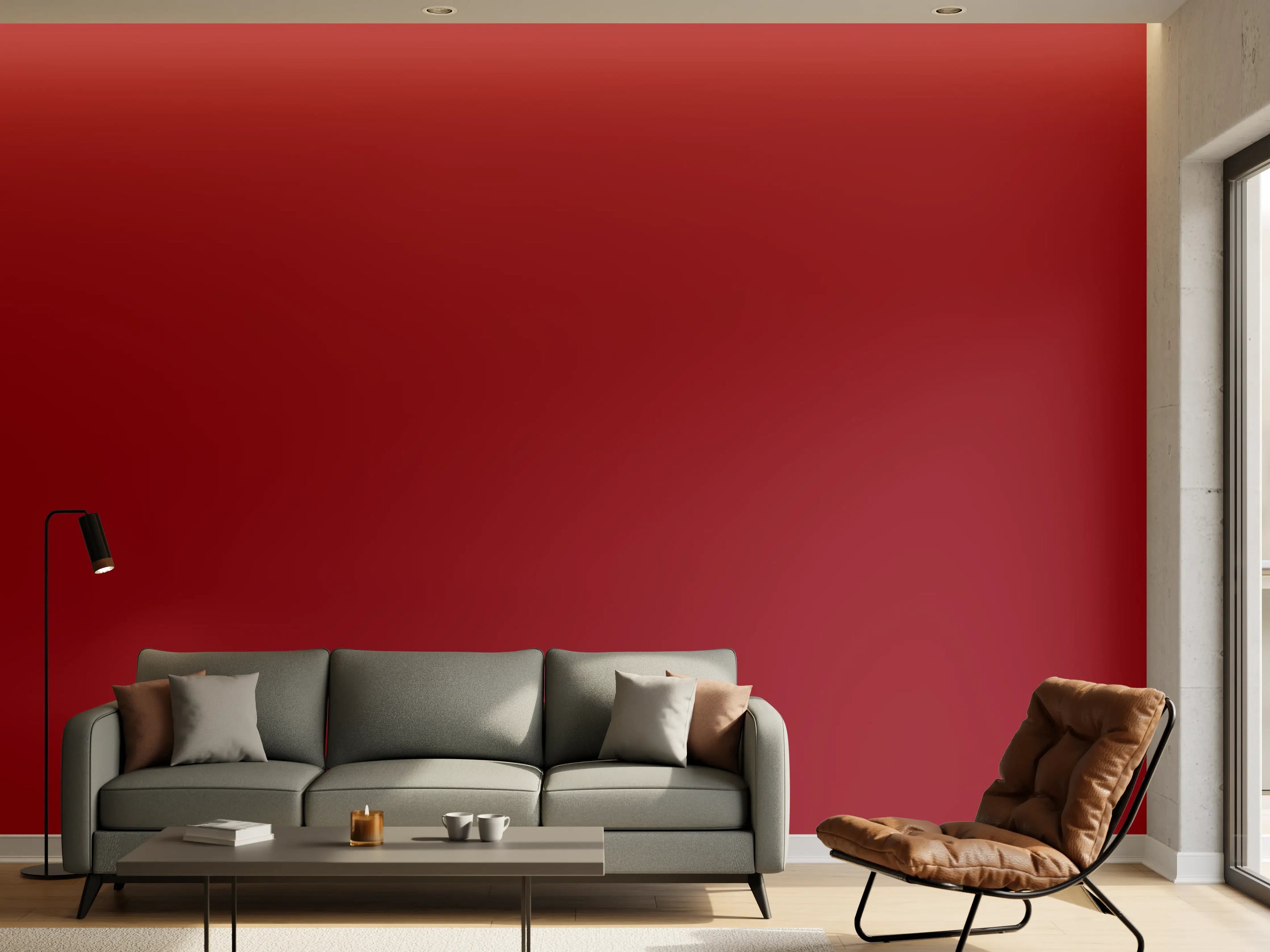 Wandverkleidung Wohnzimmer - RAL 3003 (Rubinrot)