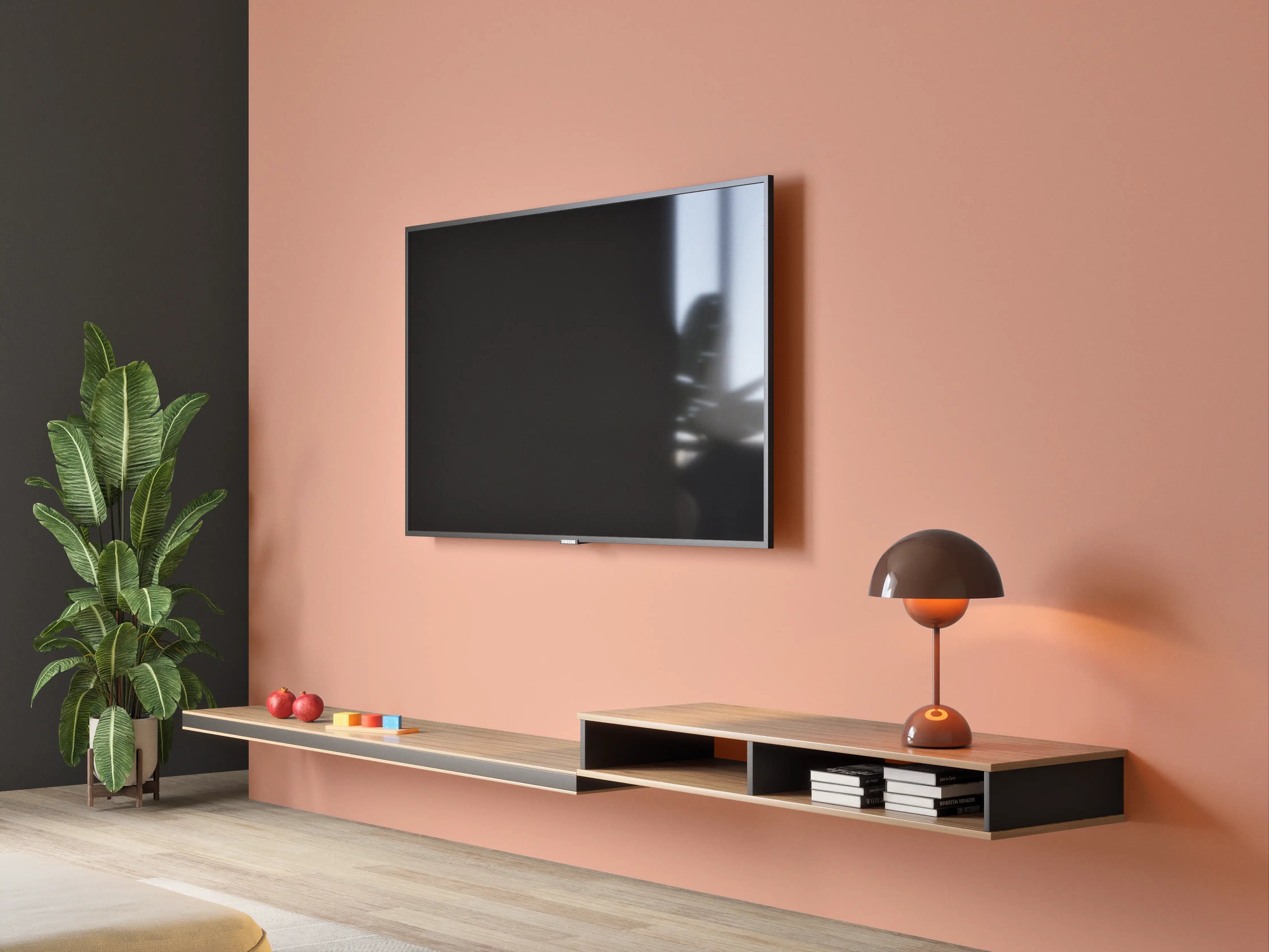 Wandverkleidung Wohnzimmer - RAL 3012 (Beige-Rot)