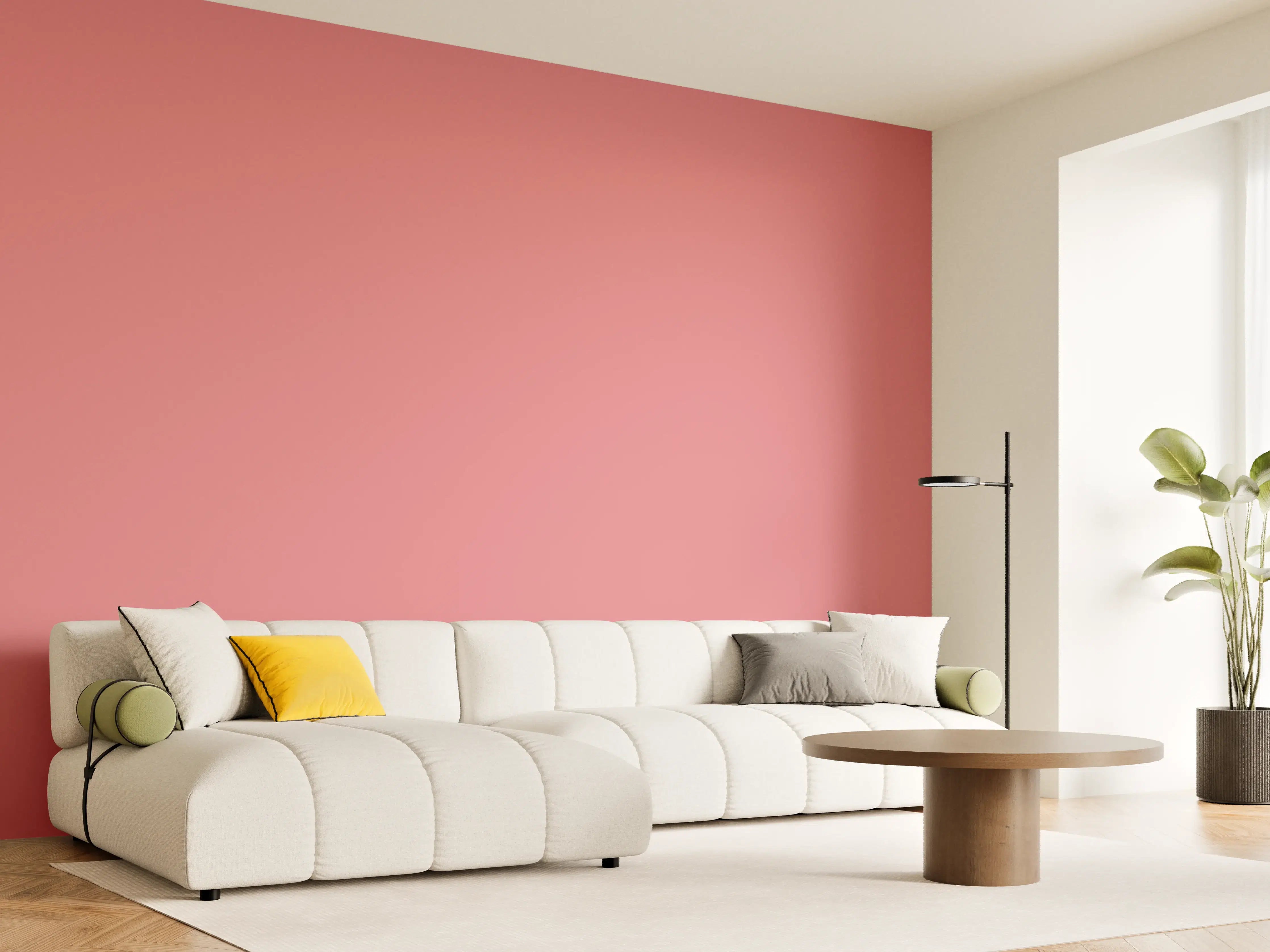 Wandverkleidung Wohnzimmer - RAL 3014 (Altrosa)