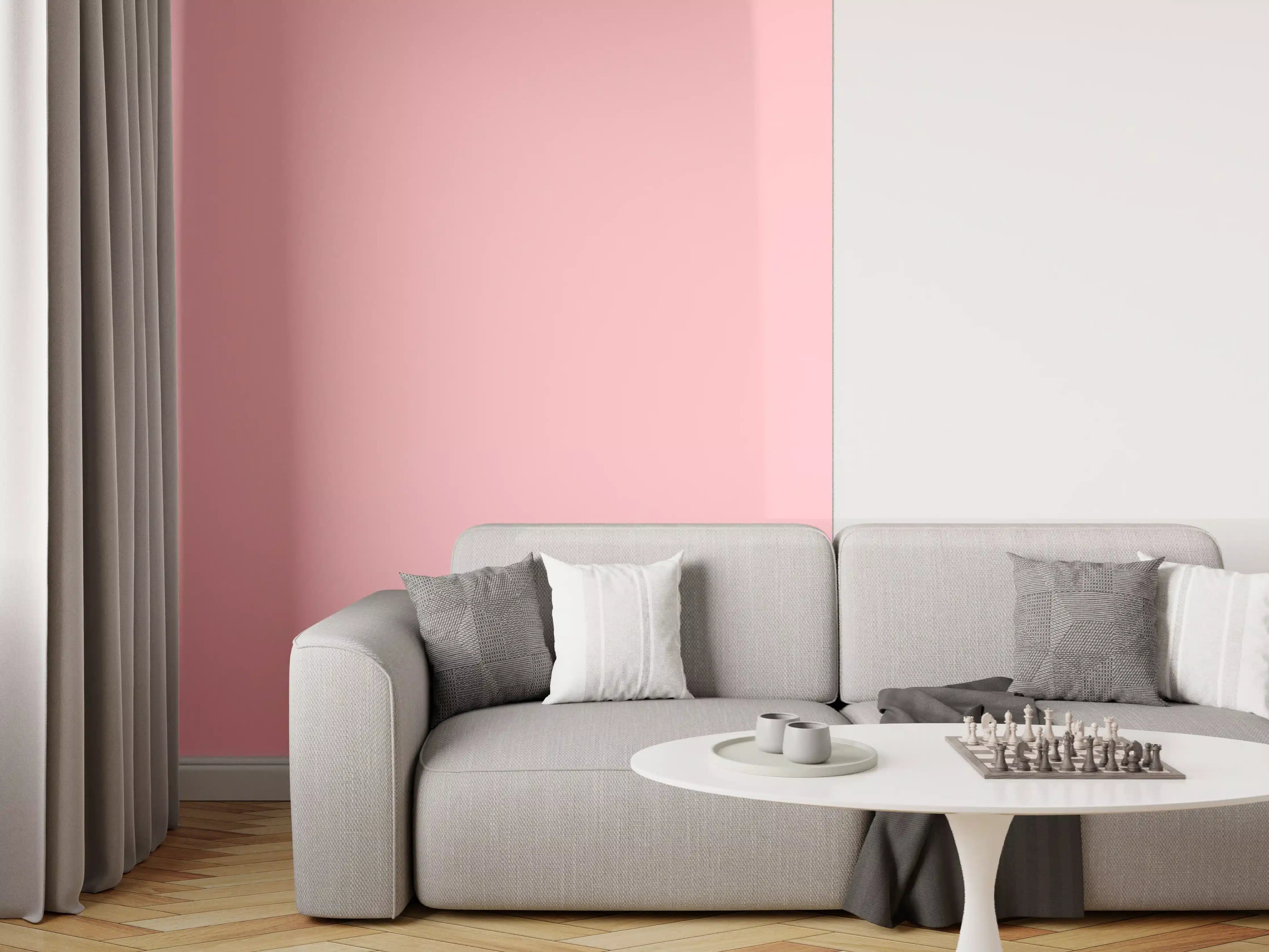 Wandverkleidung Wohnzimmer - RAL 3015 (Hellrosa)