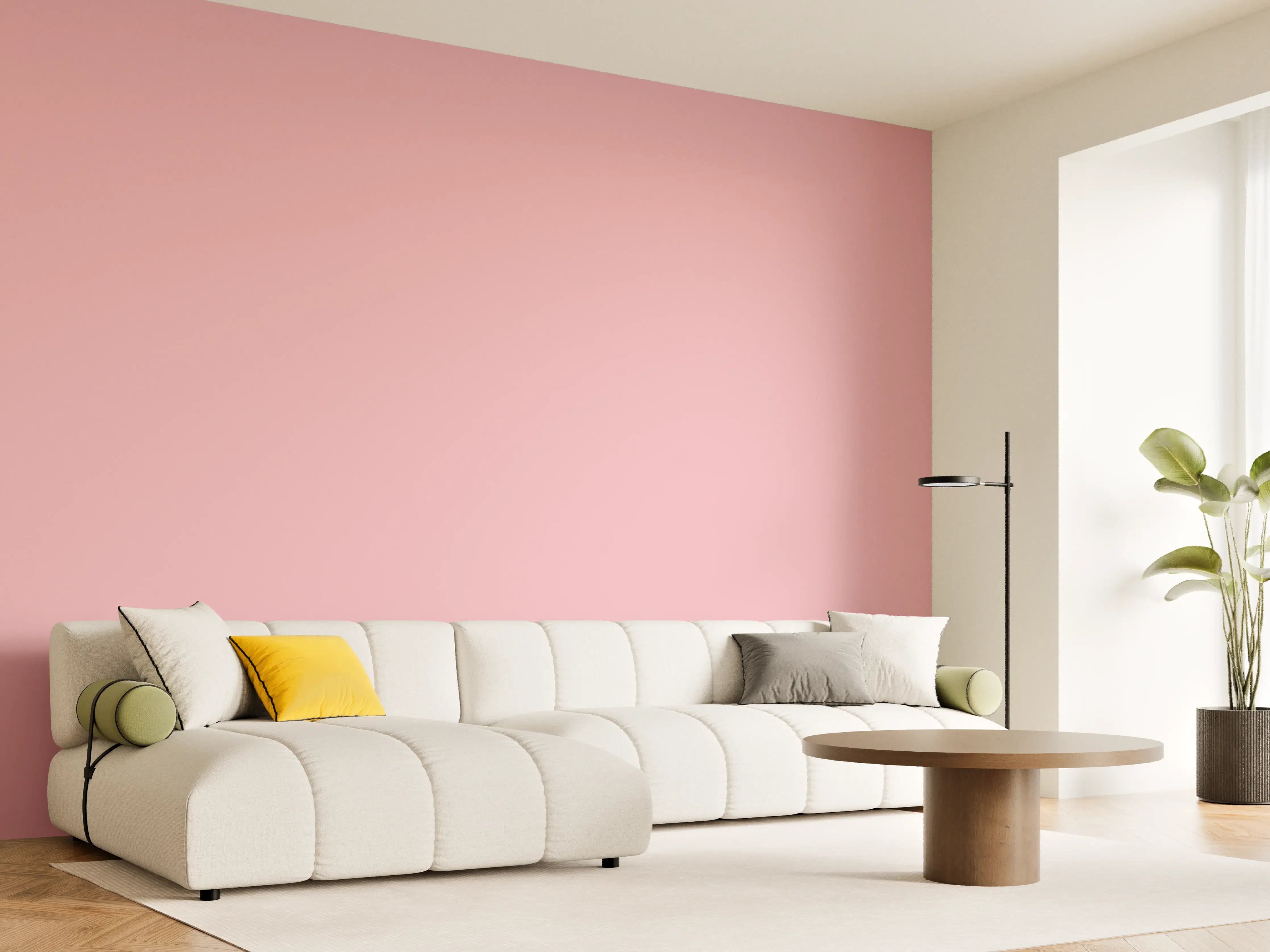 Wandverkleidung Wohnzimmer - RAL 3015 (Hellrosa)