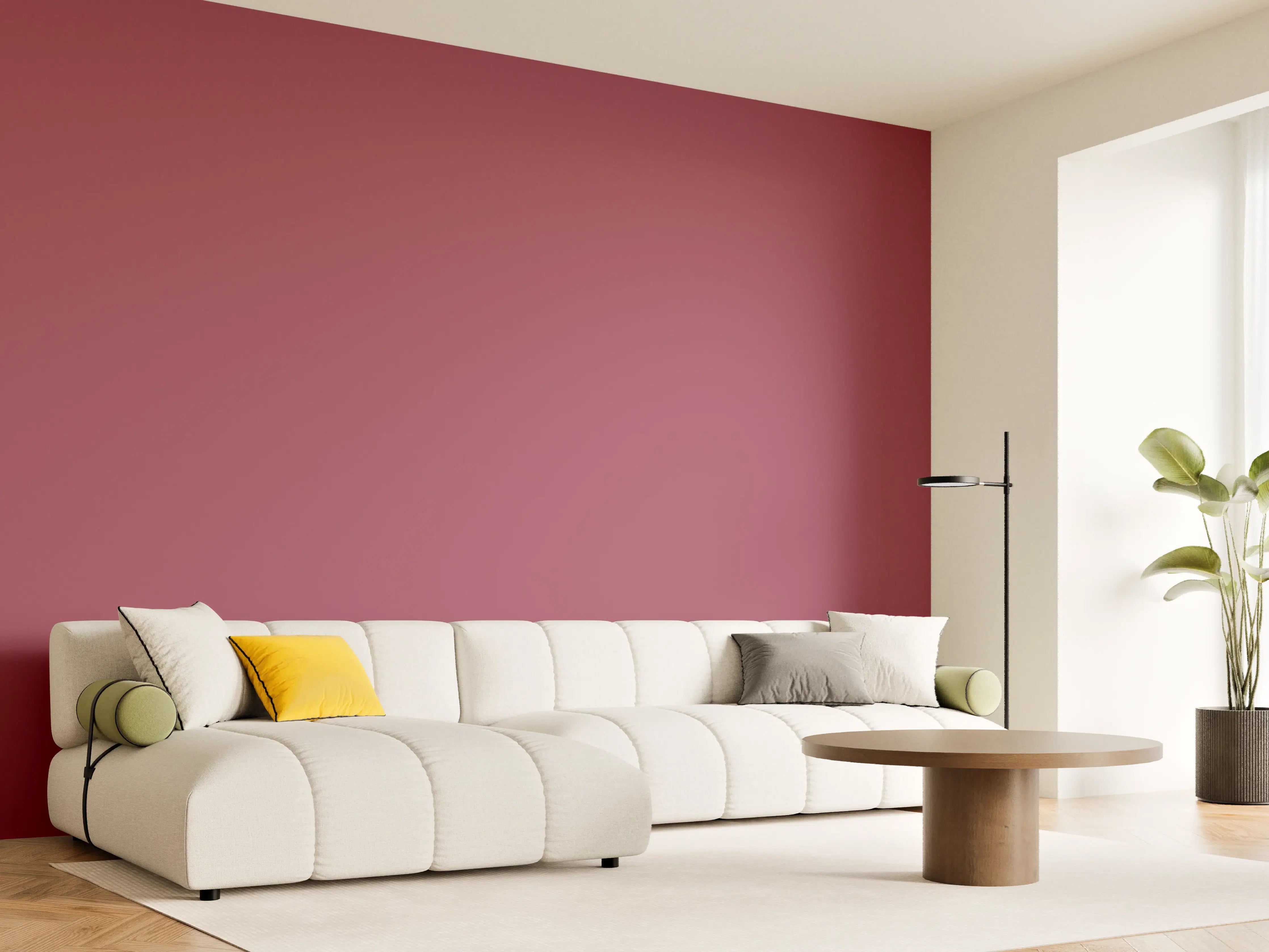 Wandverkleidung Wohnzimmer - RAL 4002 (Rotviolett)